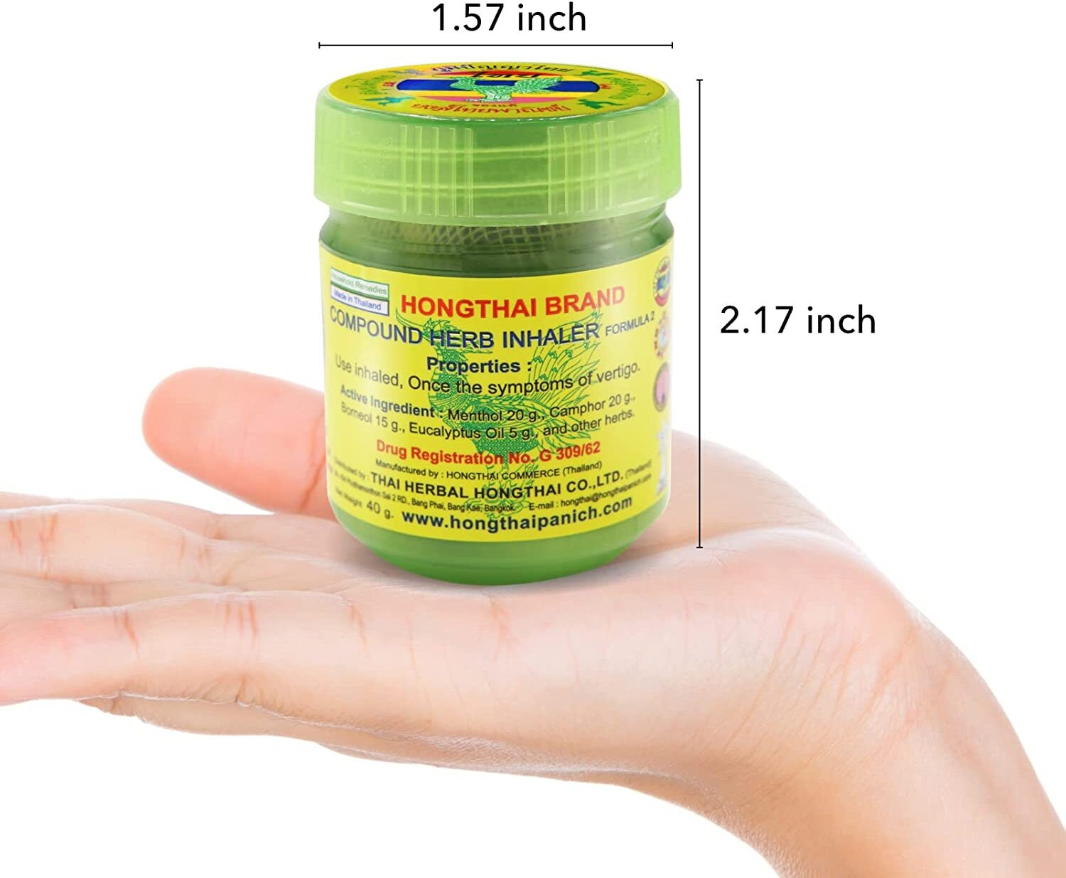 Image of I Twin Swan Hong Thai Brand Compound Herbal Inhalent (Thai Product) Inhaler