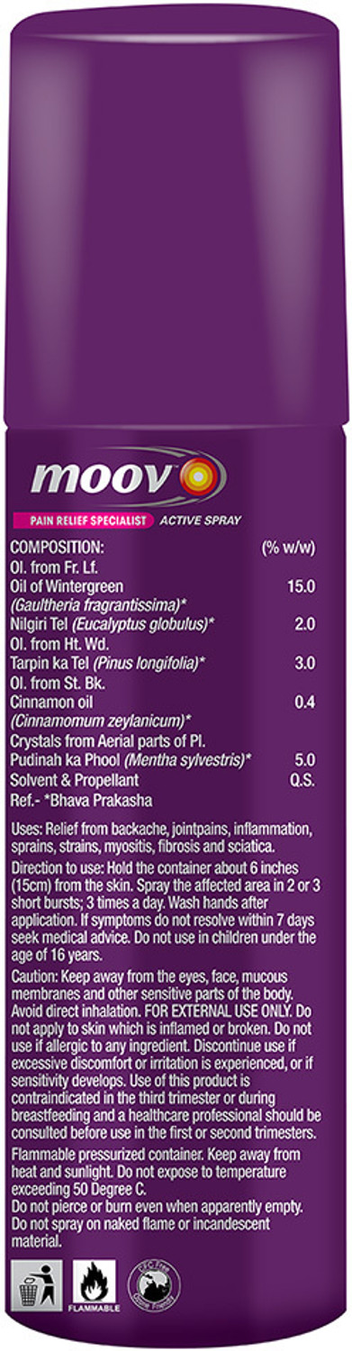 Image of MOOV Fast Pain Relief,Body, Joints, Ortho like Medicine, Ointment, Balm for Men Women Spray
