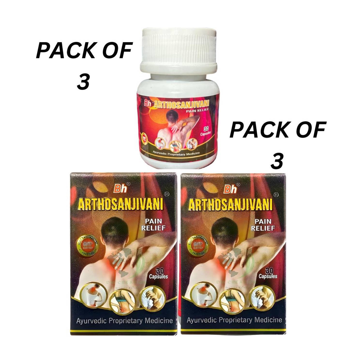 ARTHOSANJIVANI Capsules for Joint,Muscle pain relief Pack of 3 Capsules