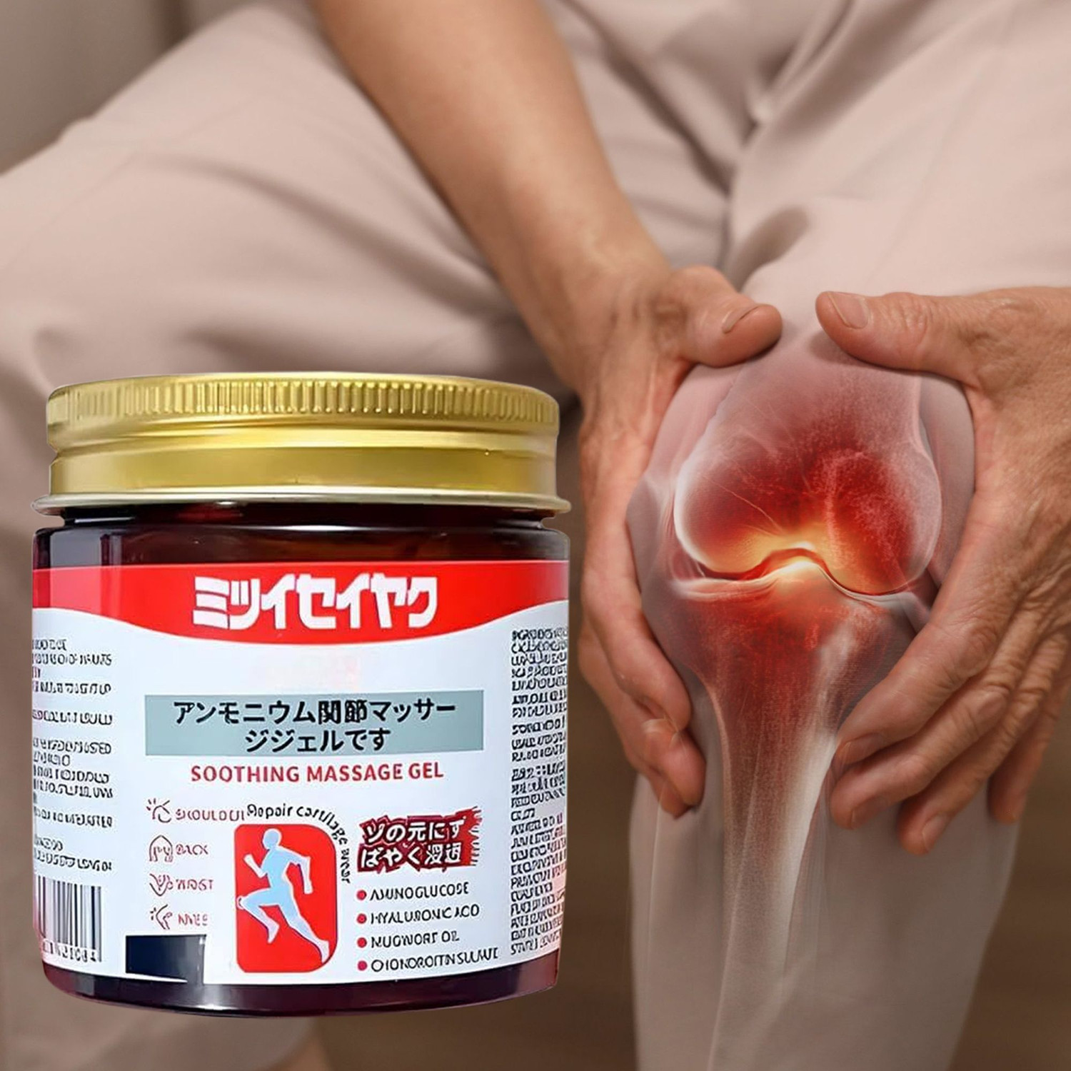 Image of vvqvv Japanese Herbal Pain Gel - Fast Cooling Massage Relief Balm Gel
