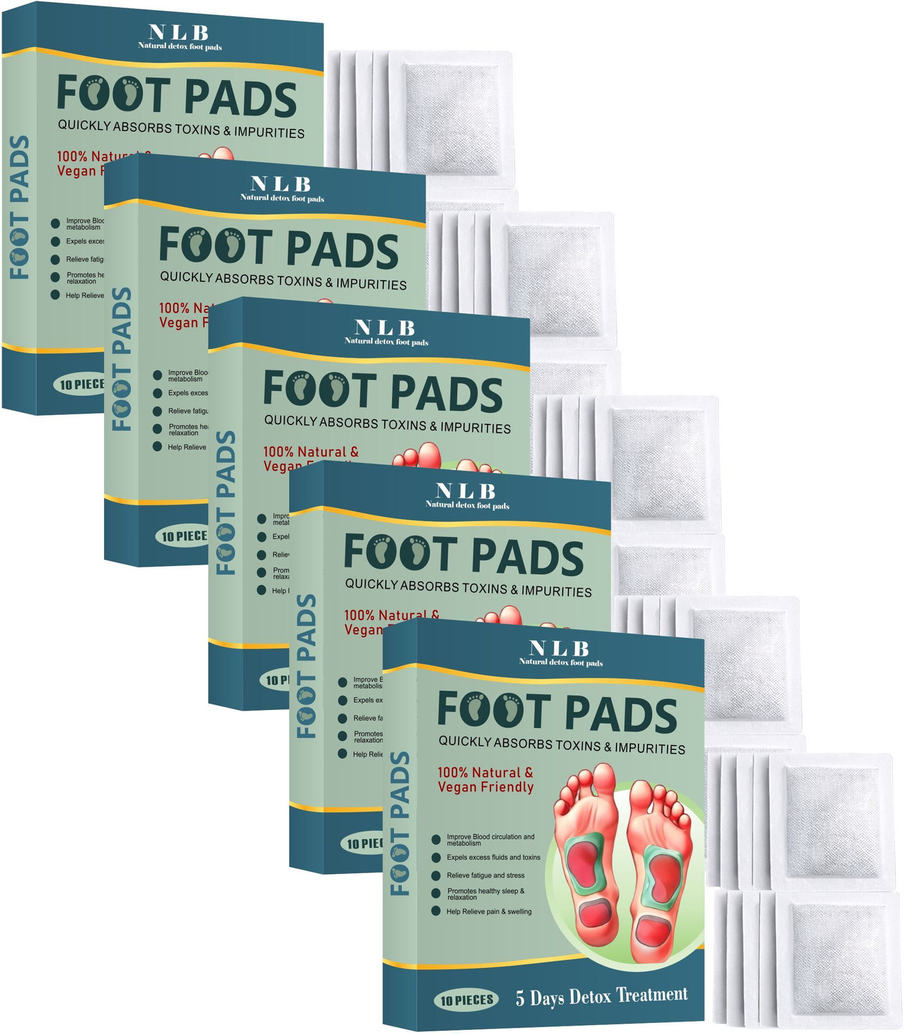 Image of BIY ENTERPRISE Foot Pads weight loss, foot patches for pain relief, plaster & patch (50 patch)