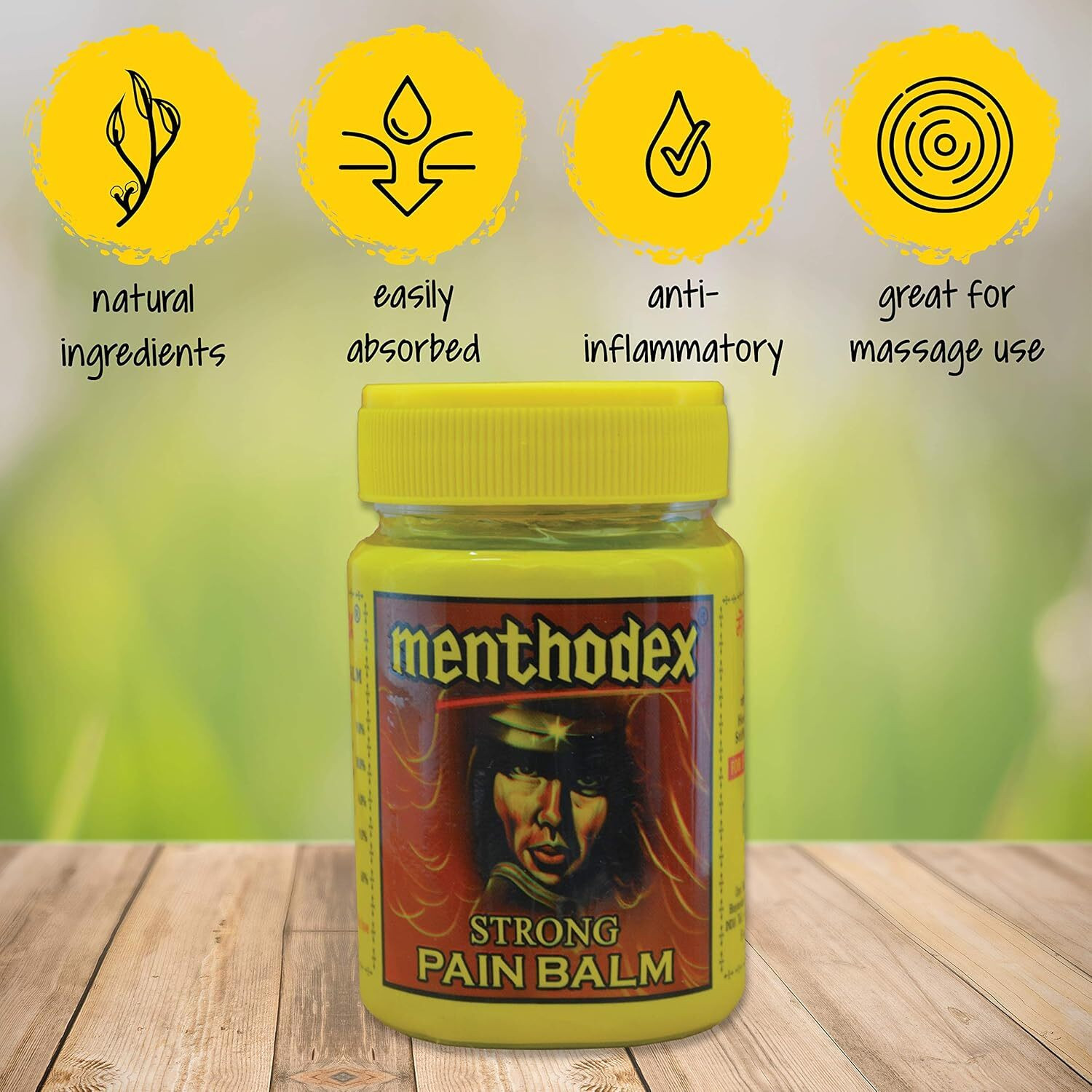 Image of Menthodex Pain Relief Balm - Ayurvedic Formula for Pain & Cold Relief Balm (2 x 100 g)