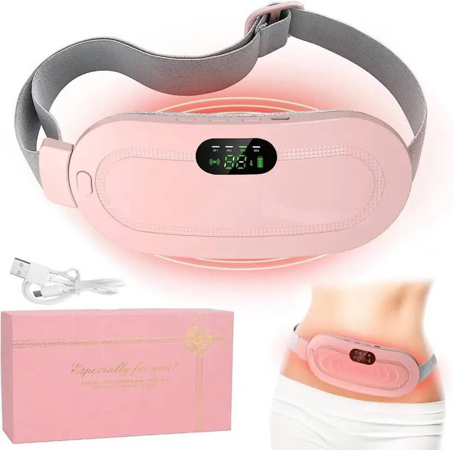 BELENZO Cordless Period Pain Relief Belt with Heating Pad for Women & Girls Inhaler