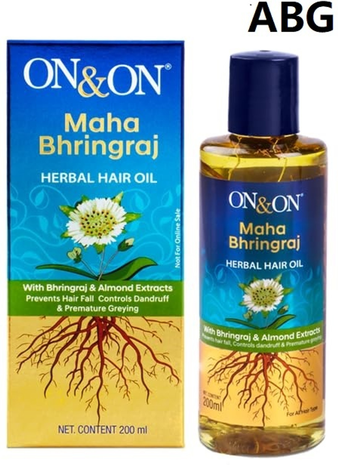 Image of ABG Elements On & On Maha Bhringraj oil Herbal Hair oil - 200ml Hair Oil