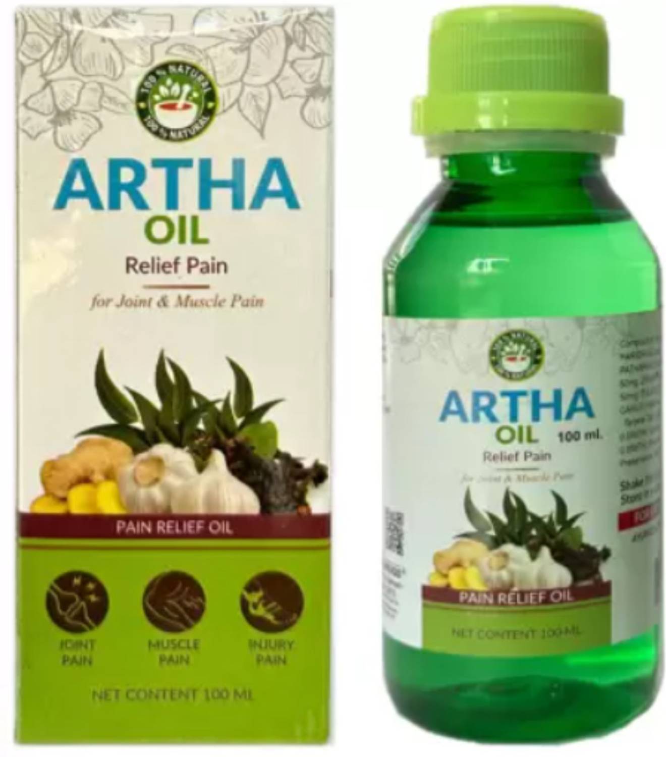 Artha Pain Relief Oil - Relief from Knee, Back, Neck & Shoulder pain pack of 1 Liquid