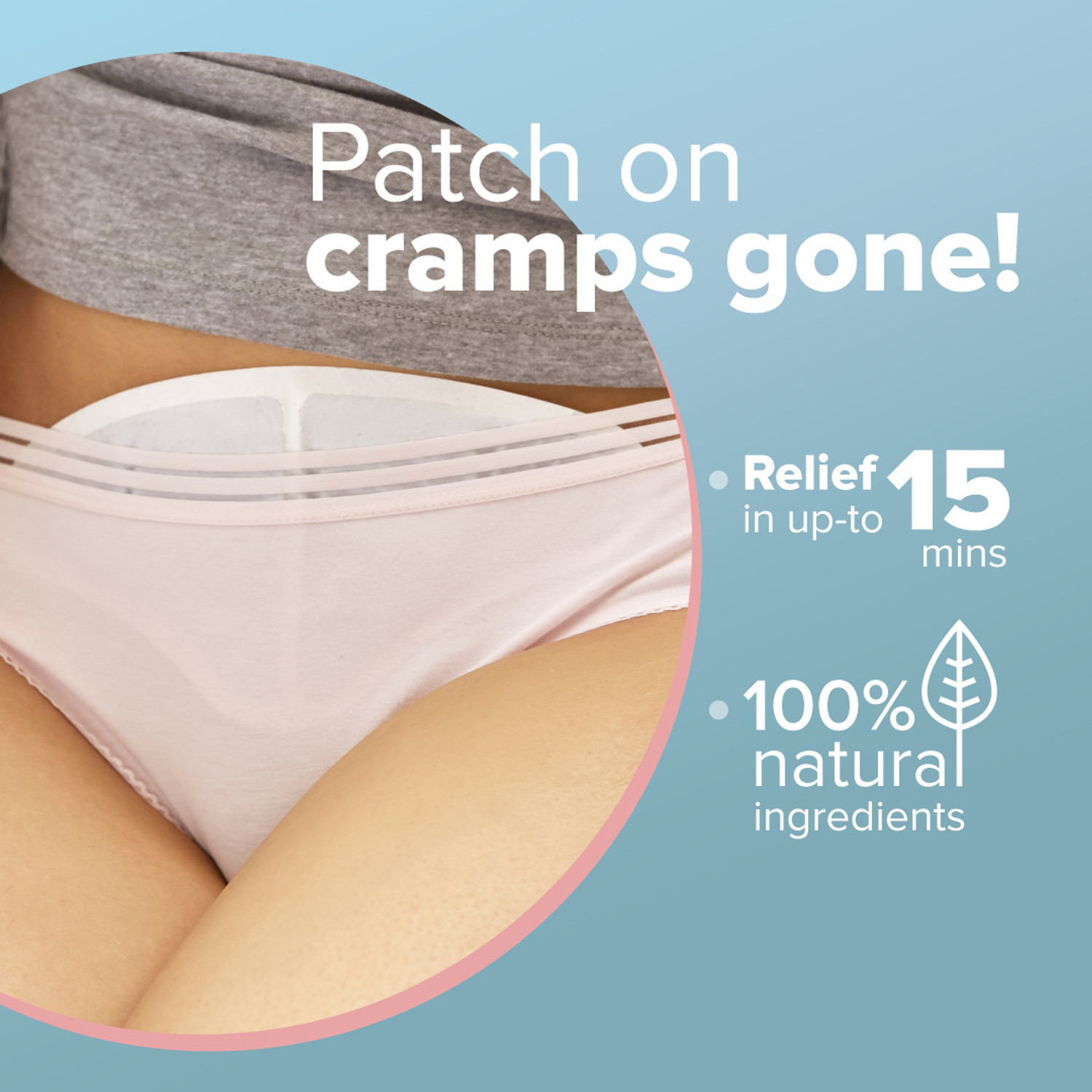 Image of Nua Cramp Comfort || Pack of 3 Heat Patches for Period Pain || 100% Natural and Portable || Lasts 8 Hours || Quick Relief from Menstrual Pain Plaster & Patch