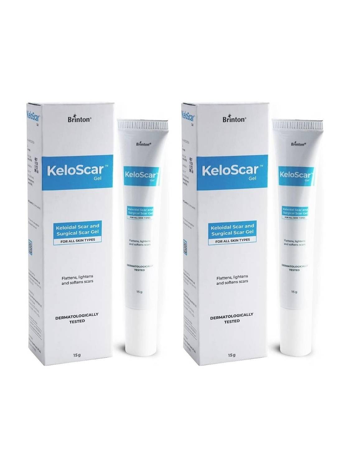 Brinton Keloscar Gel | Surgical Scar Gel for Stimulates Skin (15 g) x Pack of 2