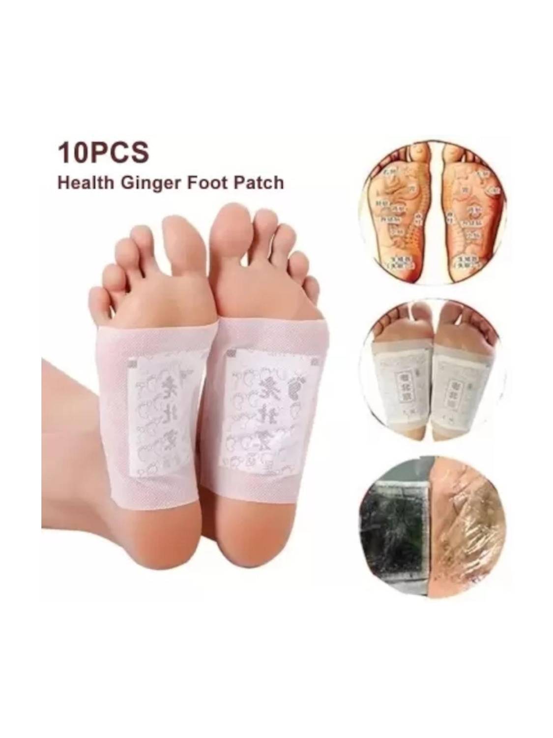 AcuHealth 10 Pcs Detox Foot Patches Removes Toxins for Better Sleep, Stress Relief