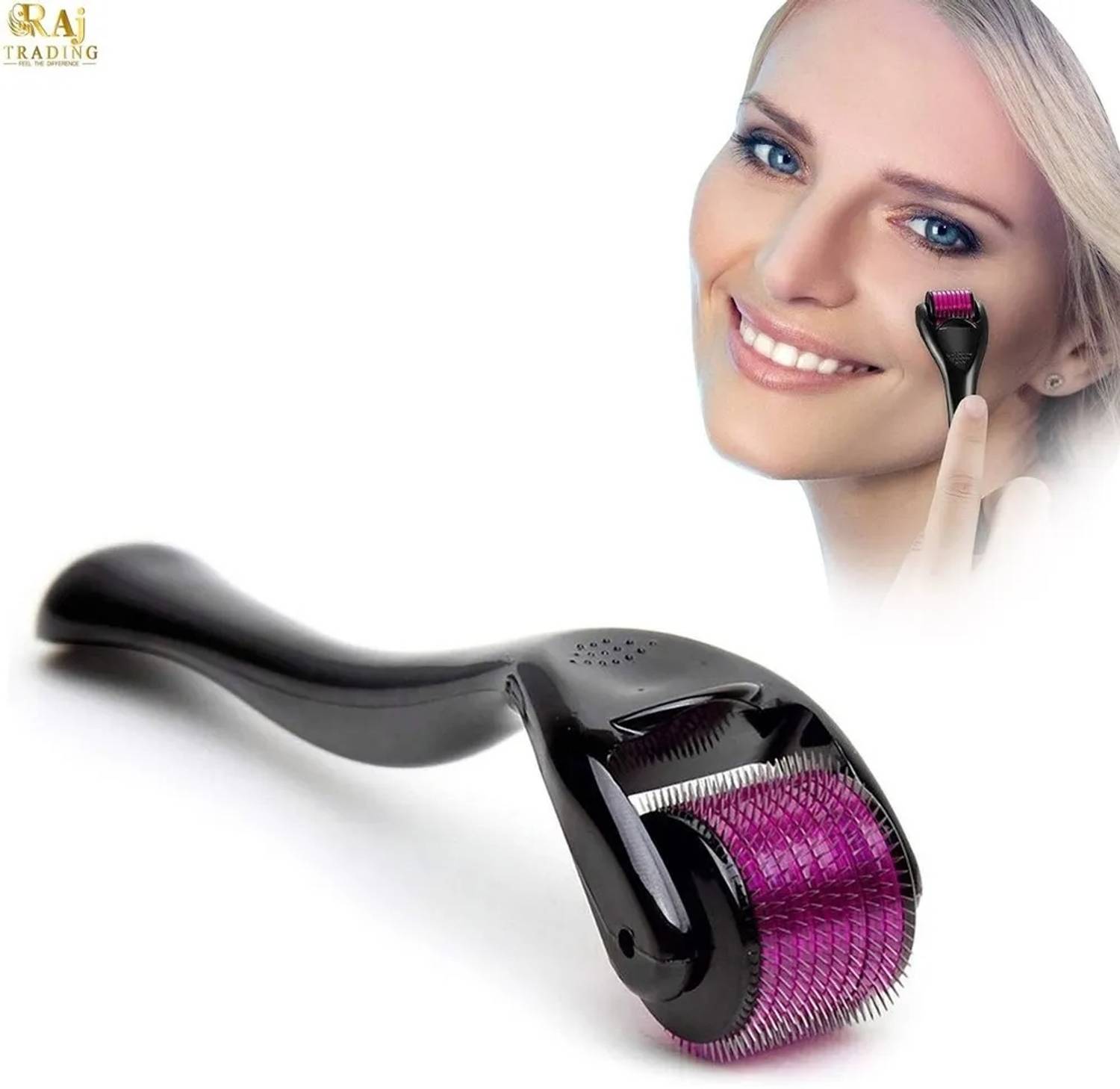 AcuHealth 0.5mm with 540 Titanium Derma Roller For Anti-aging, Anti-wrinkle, Acne Scar