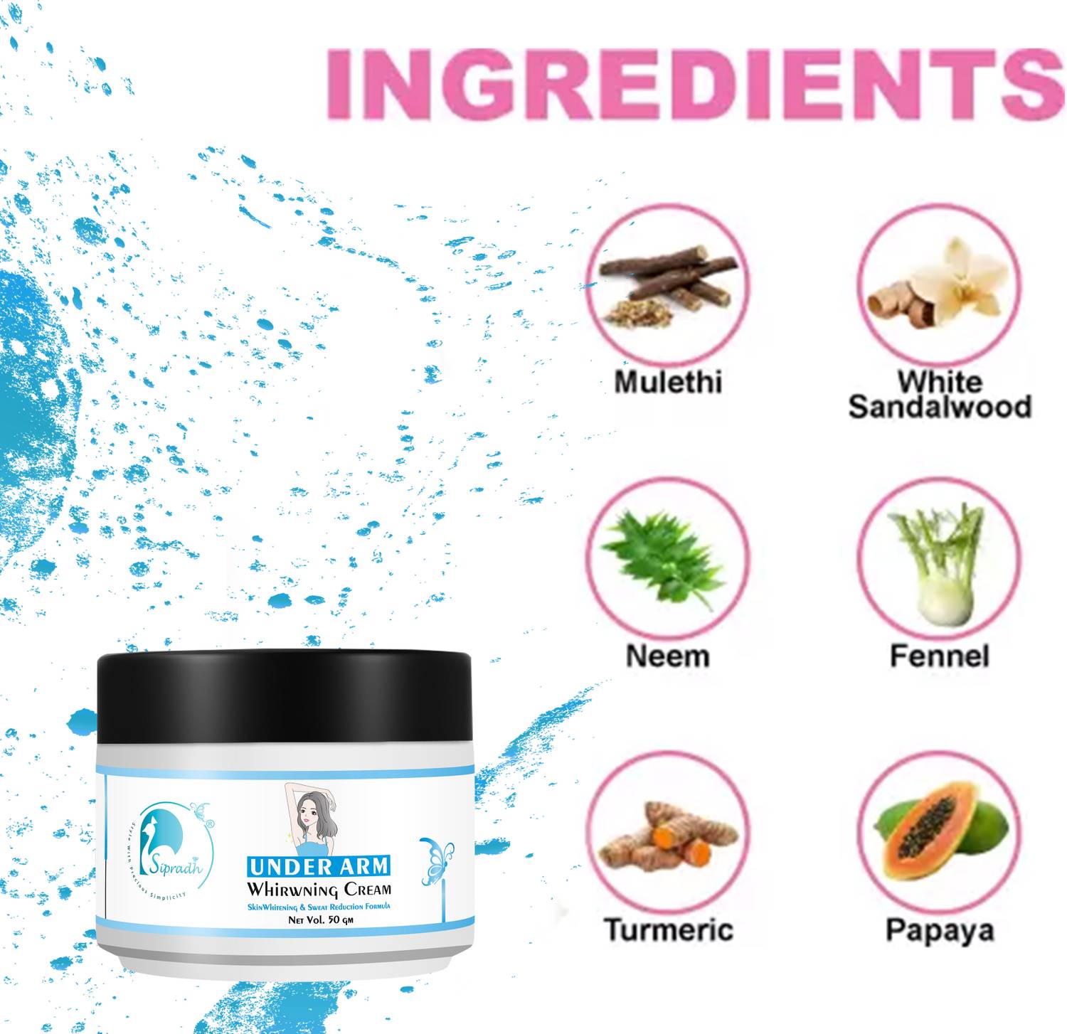 Sipradh Private part hair removal Underarm Whitening Cream For Lightening  FOR MEN&WOMEN Price in India
