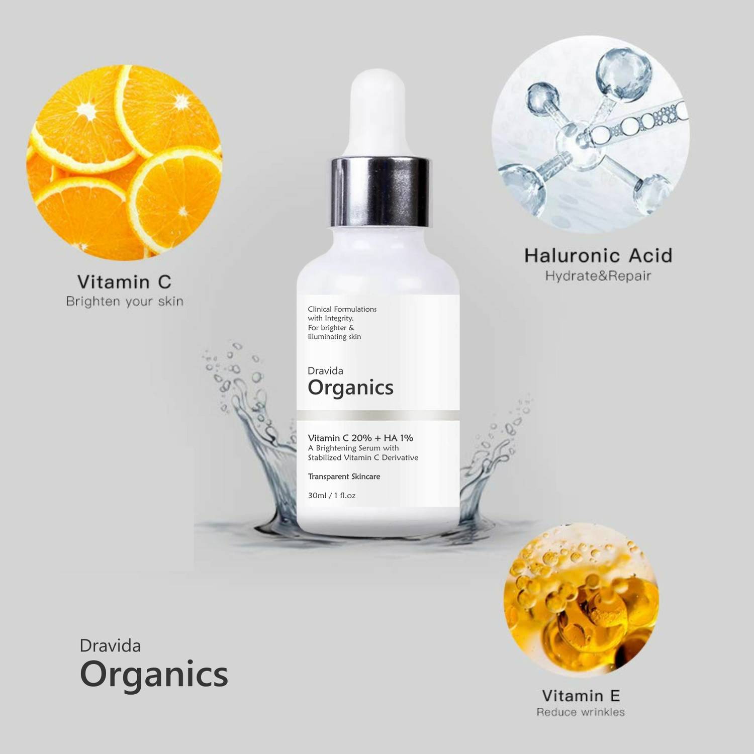 Dravida Organics Vitamin C Serum 60 ml - Image 3