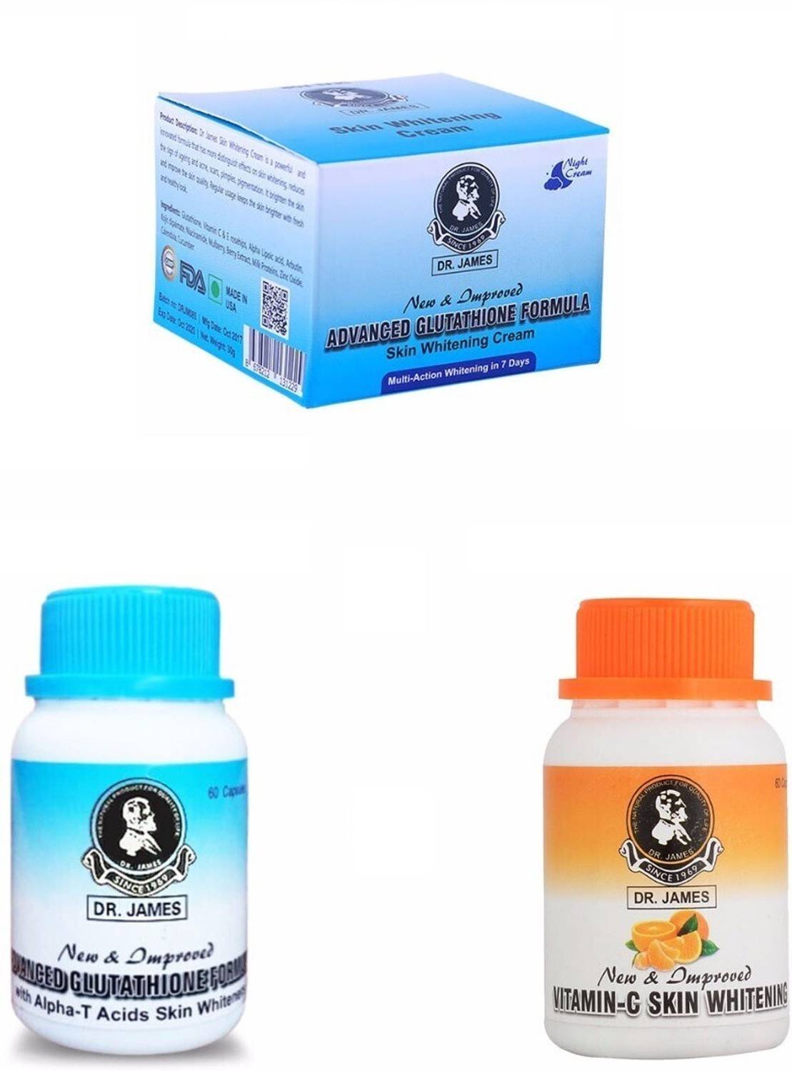 dr james glutathione whitening pills DR. JAMES Glutathione, Vitamin C and Price in India