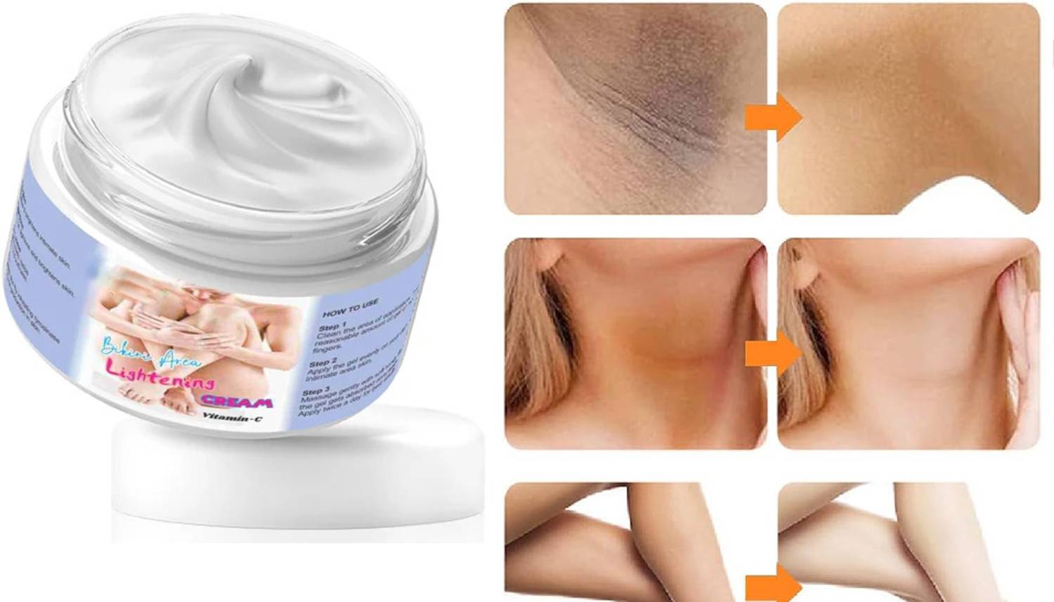 ADJD Lightening & Whitening Cream Underarm, Bikini Area, Neck, Hip, Intimate Area