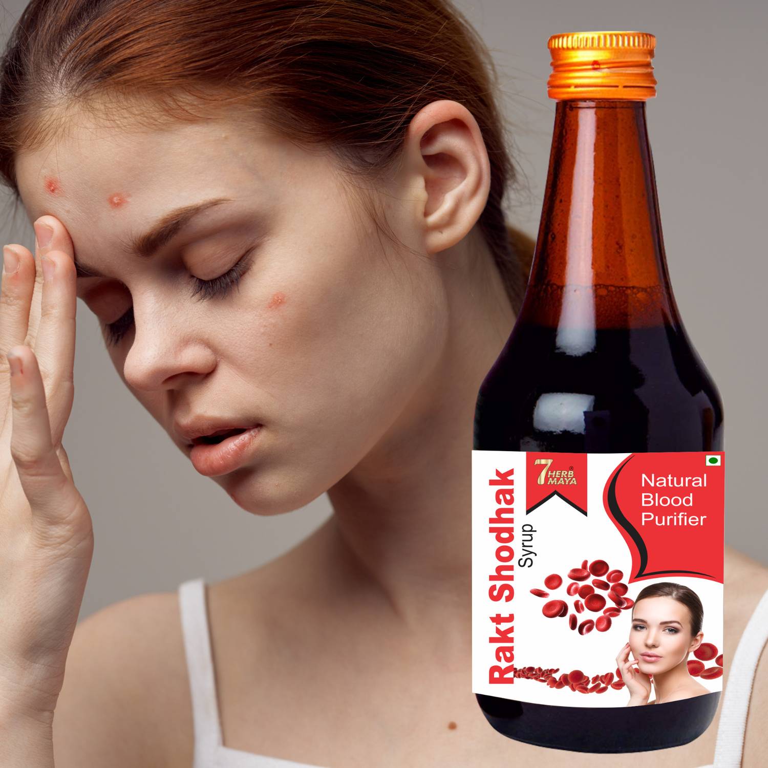 7Herbmaya Blood Purifier Syrup for All type of Skin Disorders blood detoxification tonic