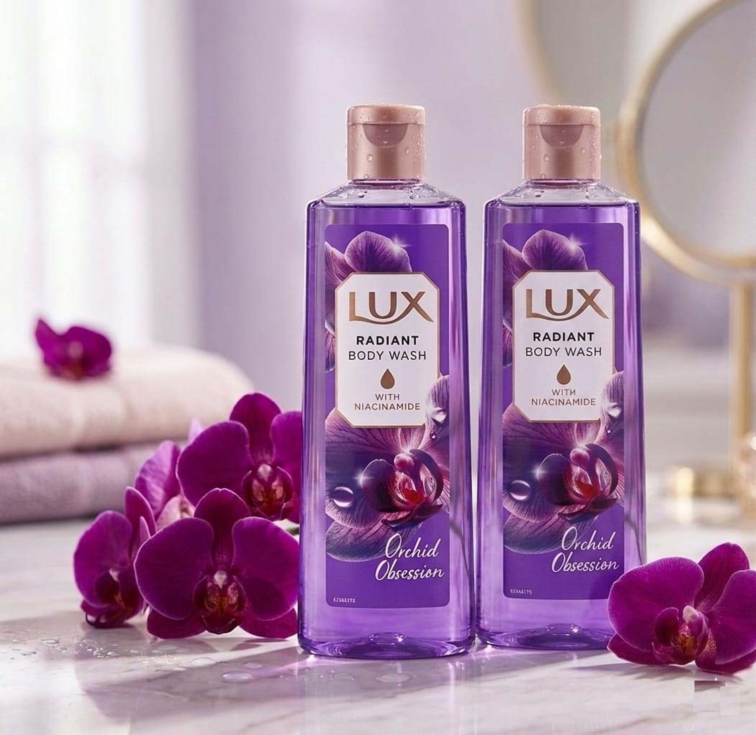 Image of LUX Orchid Obsession with Niacinamide Bodywash for Radiant