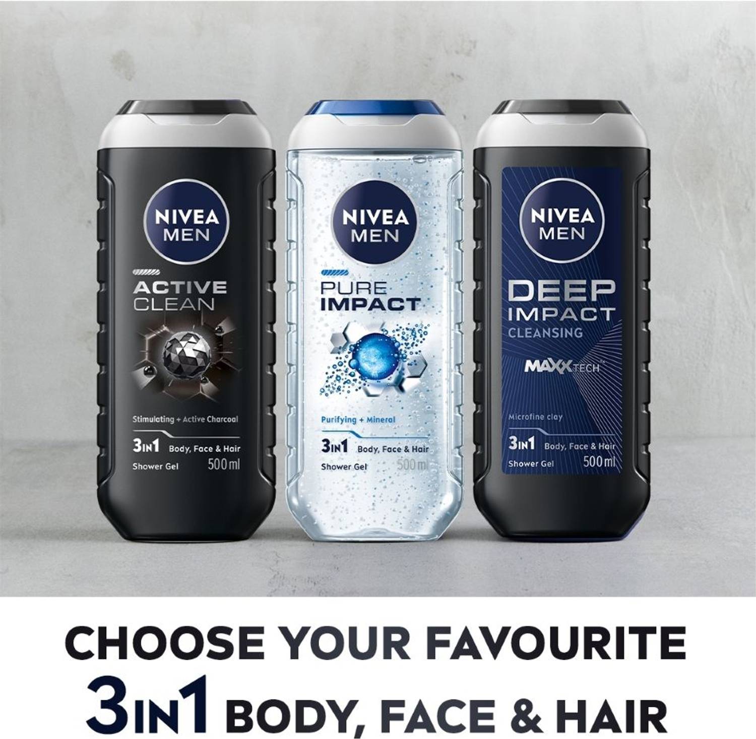 Nivea Men Active Clean Charcoal Body Wash 500 ml - Image 4