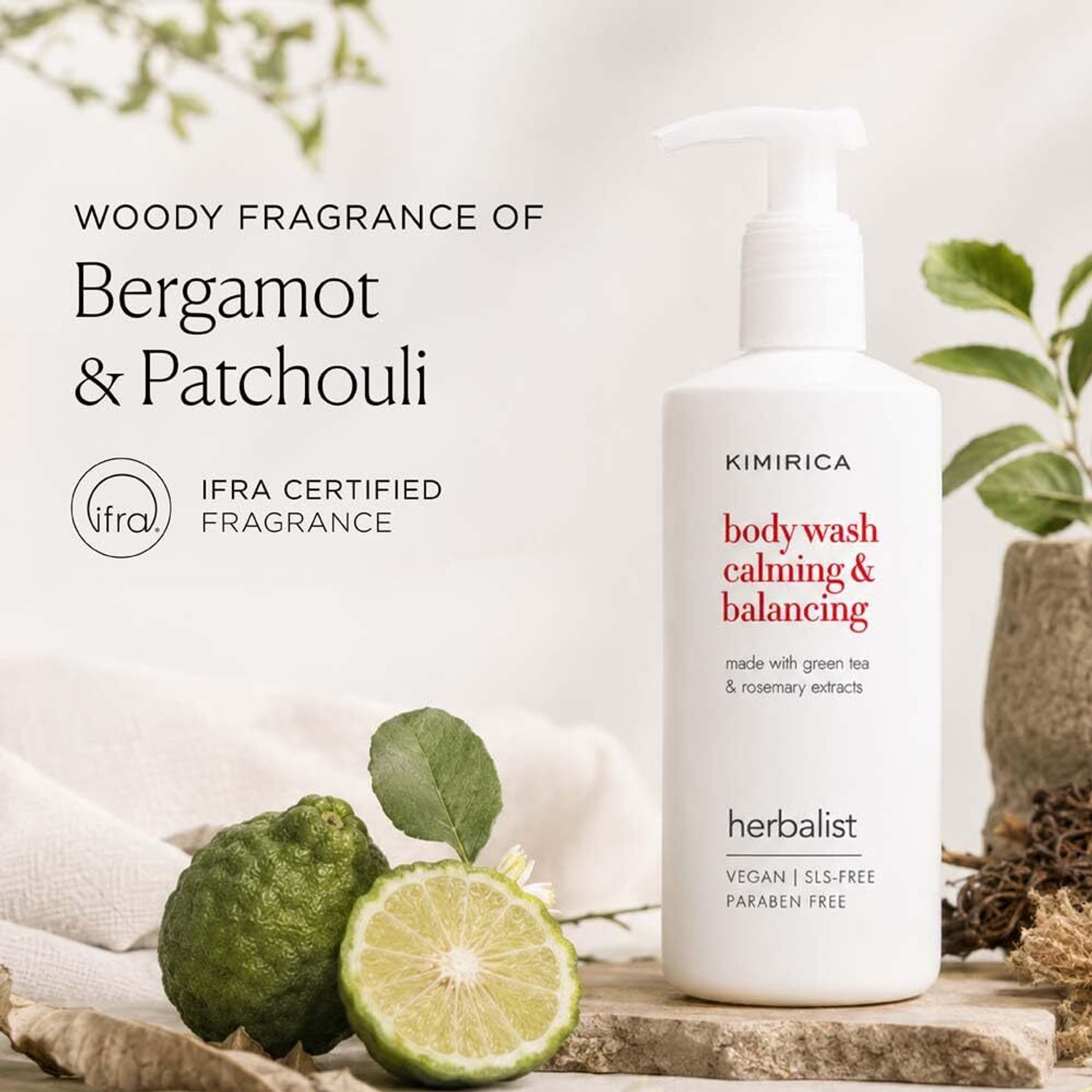 Image of KIMIRICA Herbalist Moisturizing Body Wash Shower Gel | Gentle Cleanser for All Skin Types