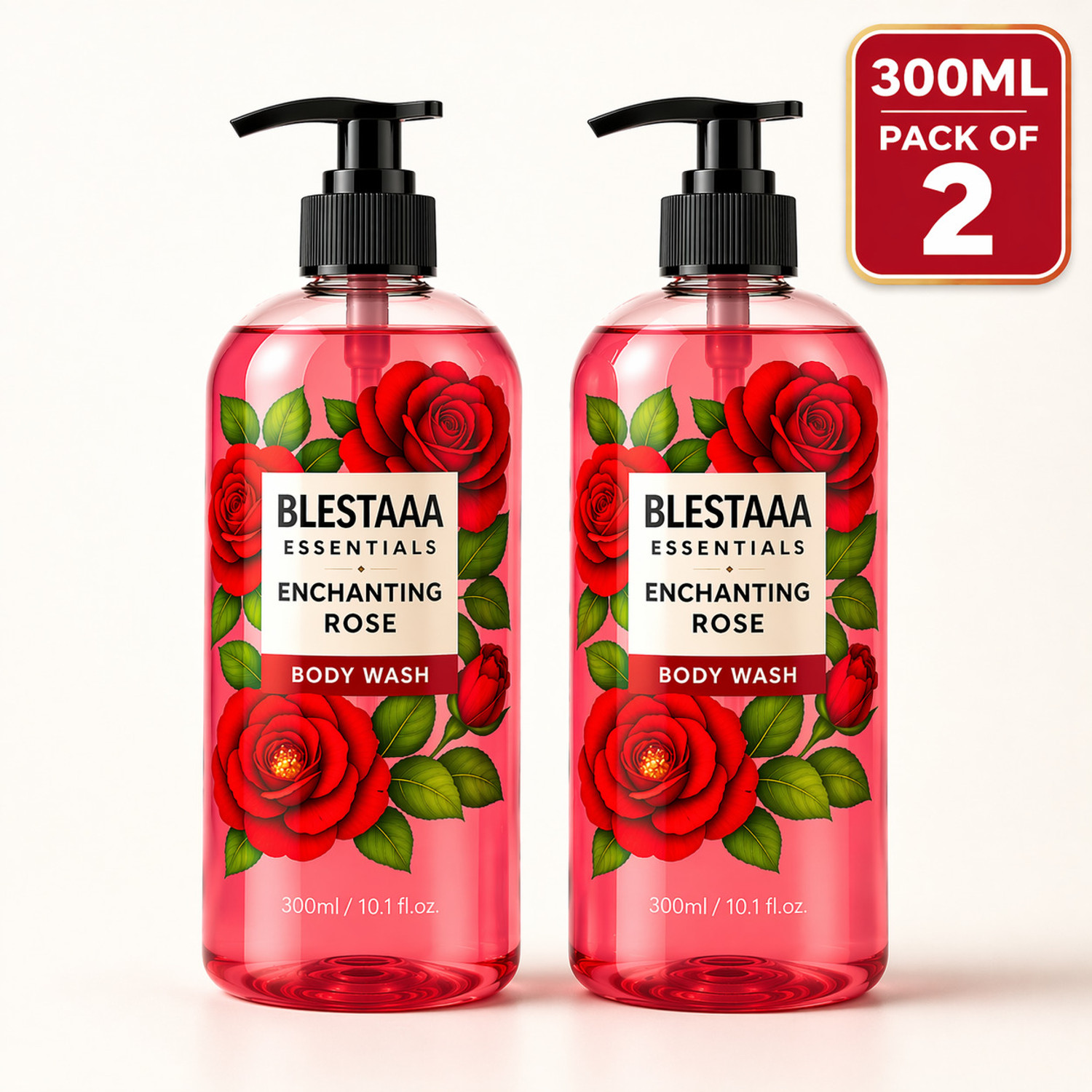 Image of blestaaa essentialss Rose Essence Body Wash for Deep Cleansing, Hydration and Skin Comfort