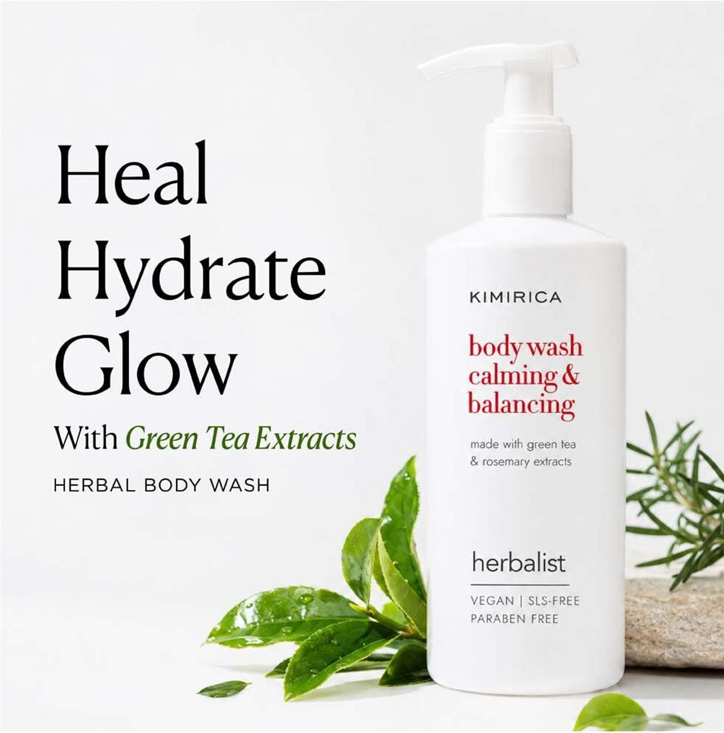 Image of KIMIRICA Herbalist Moisturizing Body Wash Shower Gel | Gentle Cleanser for All Skin Types