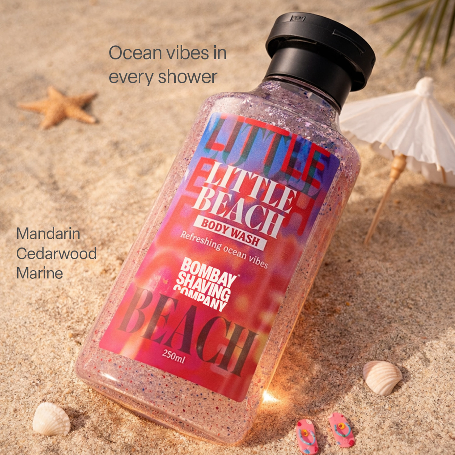 Image of BOMBAY SHAVING COMPANY Little Beach Body Wash For Men | Refreshing Fragrance | Daily Use Shower Gel