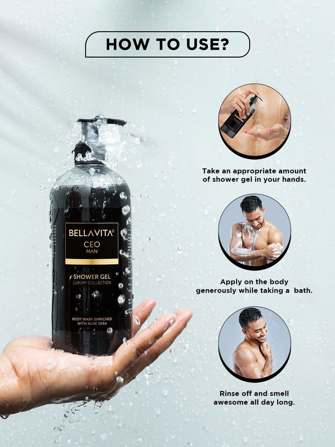 Image of BELLAVITA CEO Men & Date women Perfume Shower Gel Combo,Long Lasting Fragrance,Body wash