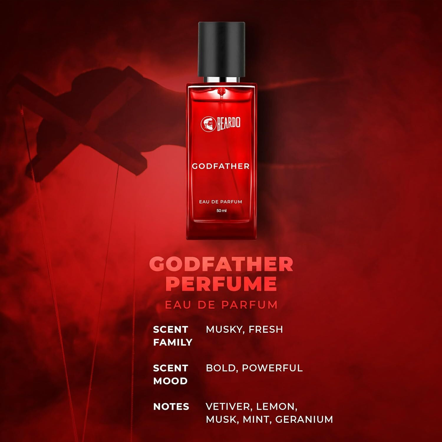 Image of BEARDO Godfather Perfume-Premium, Strong and Long Lasting Fragrance-Aromatic Eau de Parfum - 100 ml