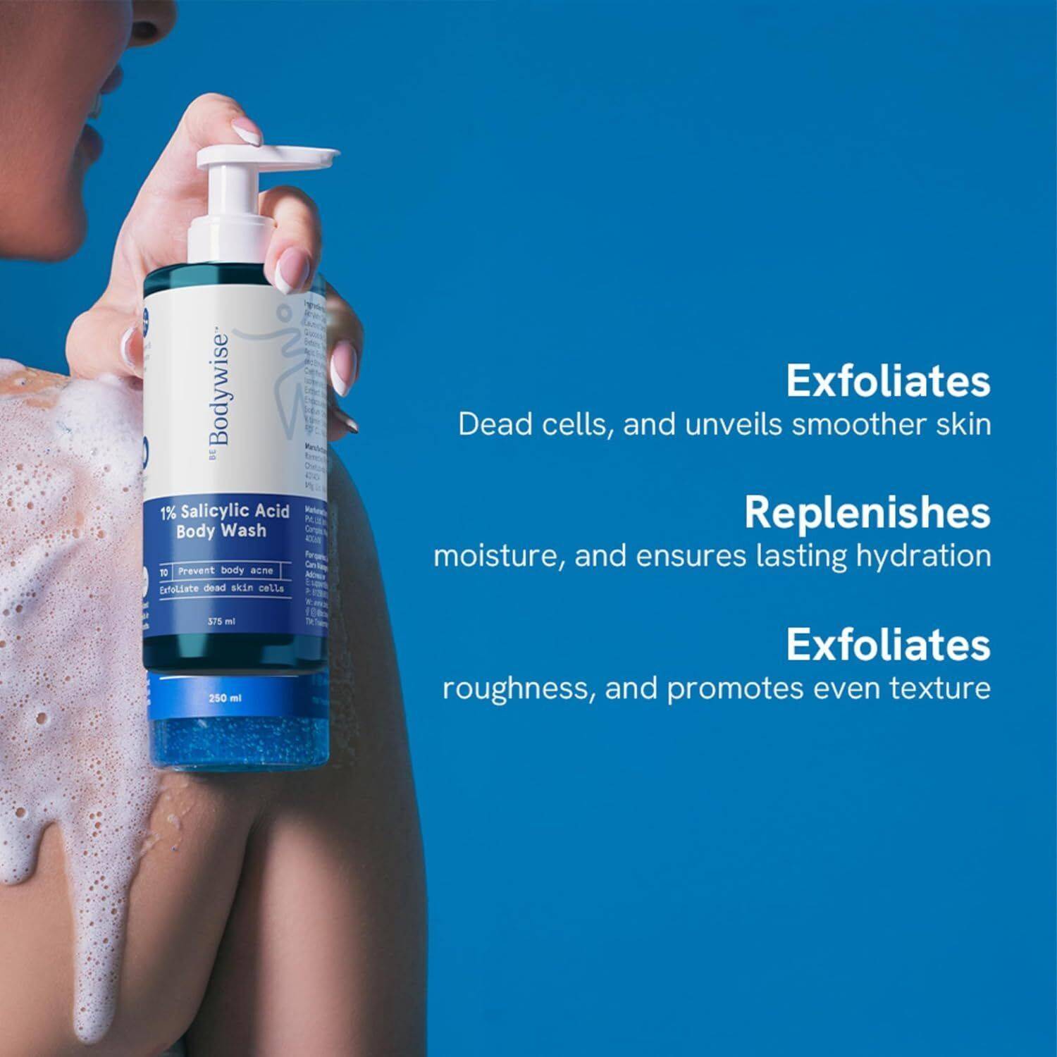 Be Bodywise 1% Salicylic Acid Exfoliating Body Wash 250 ml - Image 3