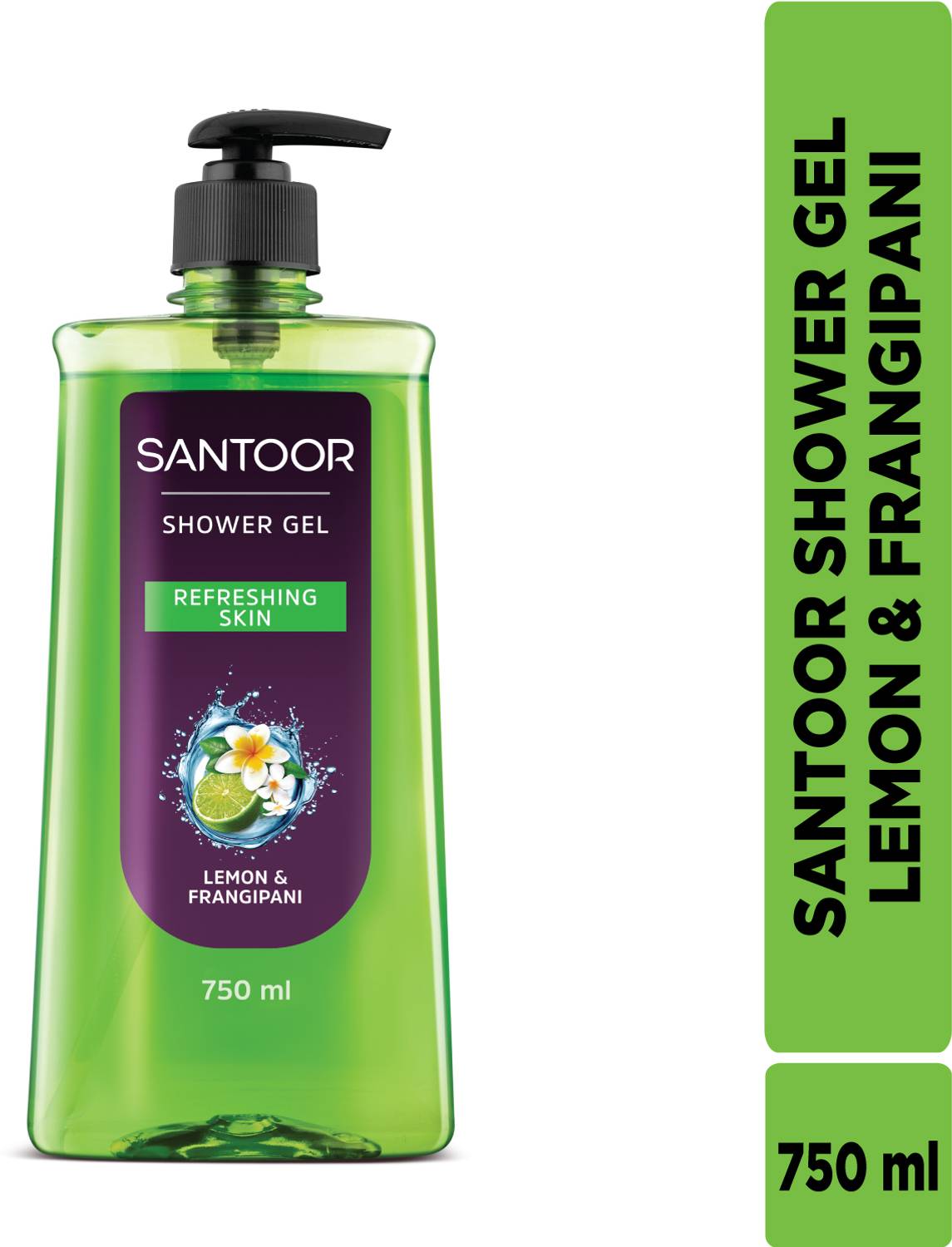 SANTOOR Shower Gel Lemon and Frangipani Body Wash (750 ml)