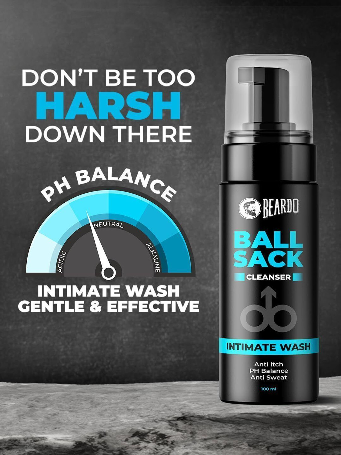 Image of BEARDO Ball Sack Intimate Wash for Men, Cleanser with PH Balance (Pack of 2)