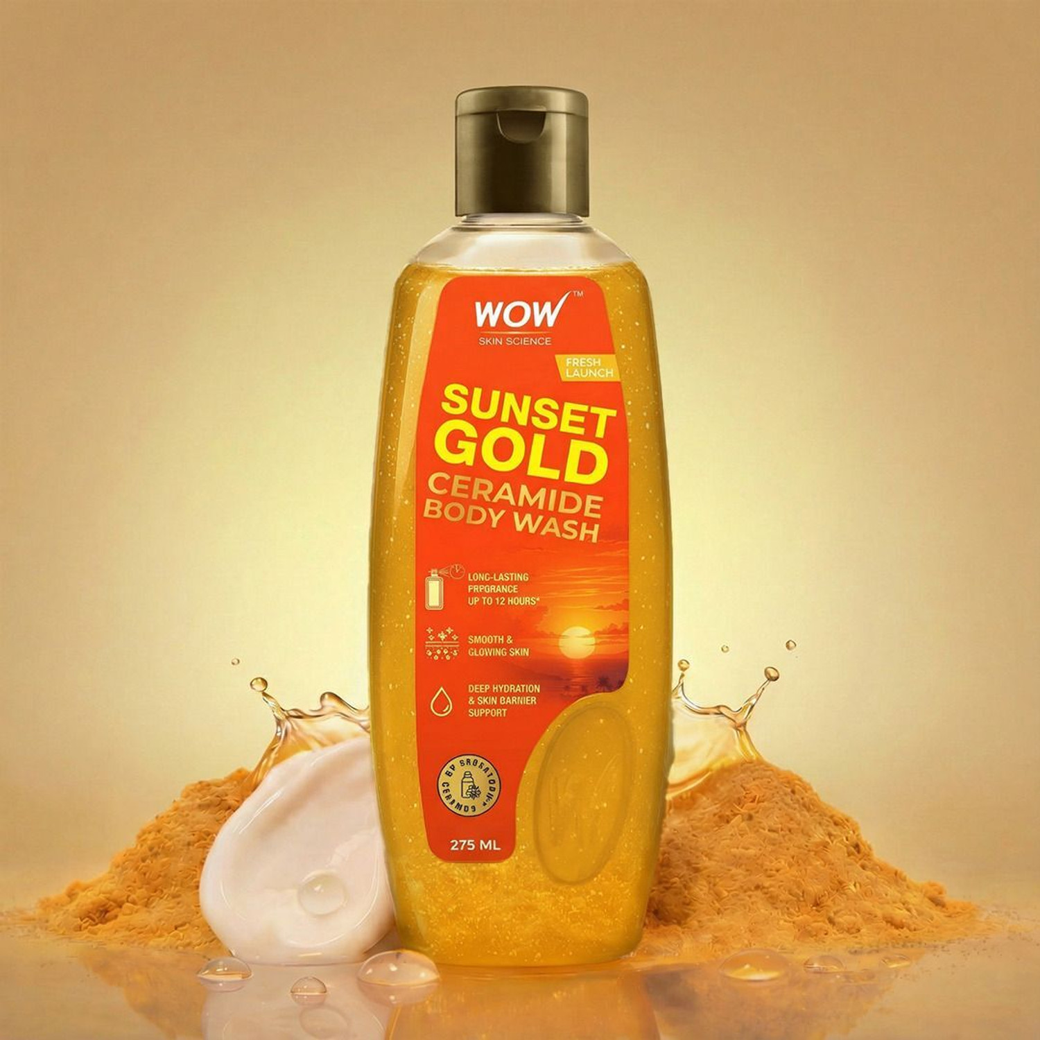 WOW SKIN SCIENCE Sunset Gold™ Ceramide | Deep Hydration | 12-Hour Fragrance with Cerabloom™