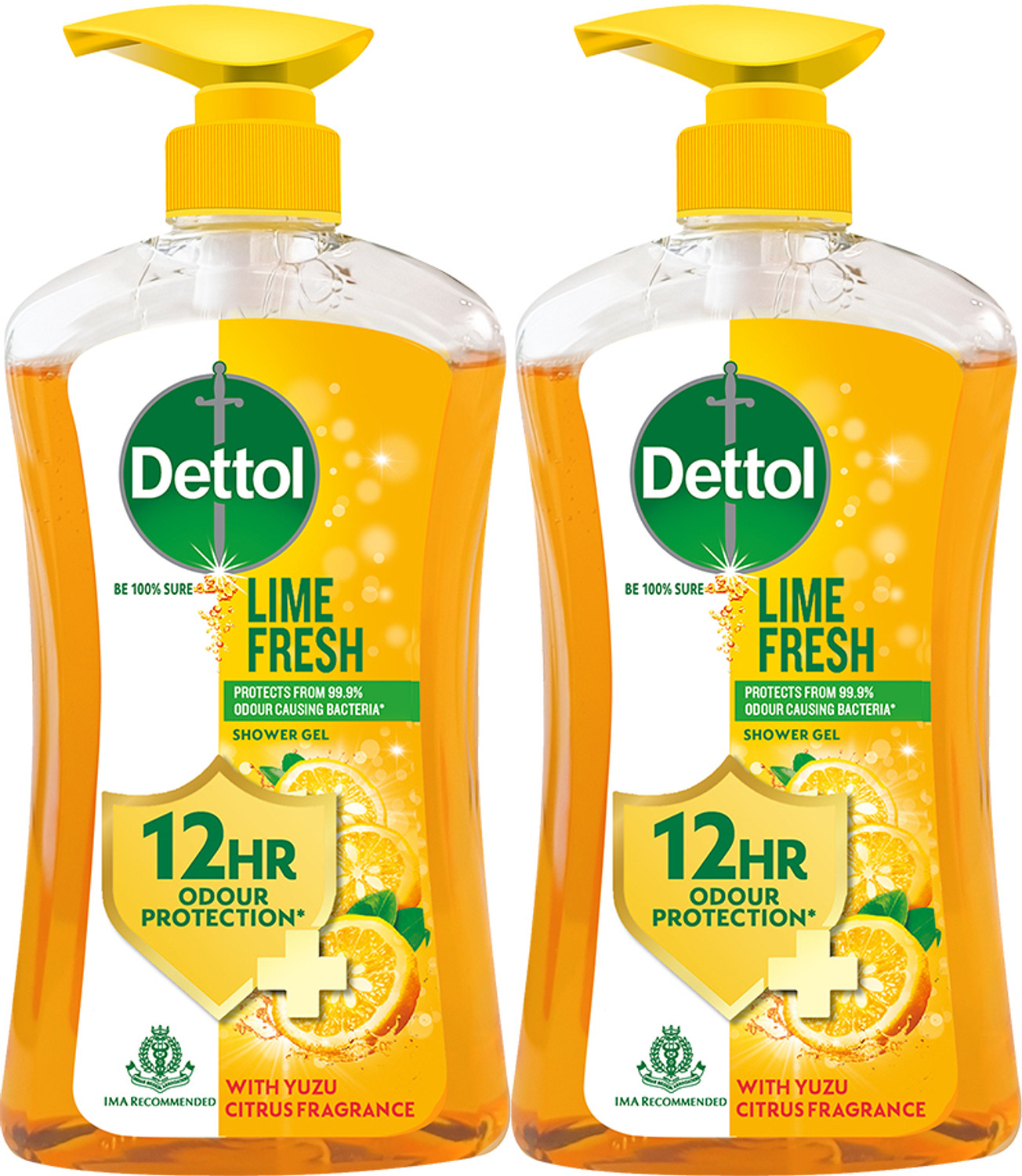 Image of Dettol Lime Fresh Body Wash Combo, Shower Gel for Men & Women, protects from bacteira