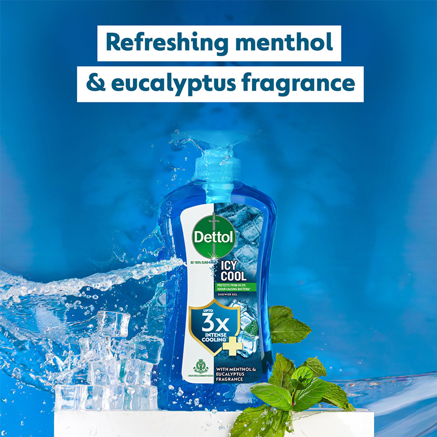 Image of Dettol Icy Cool Body Wash Combo and Shower Gel for Men & Women, protects from bacteria