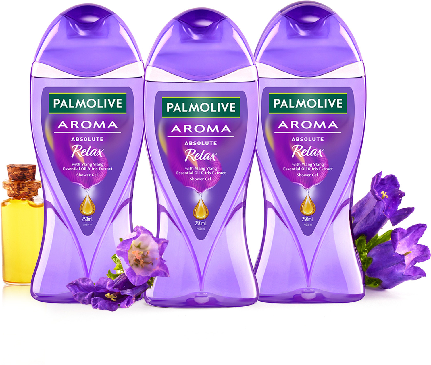 Image of PALMOLIVE Iris & Ylang Ylang Essential Oil Aroma Absolute Relax Body Wash Combo