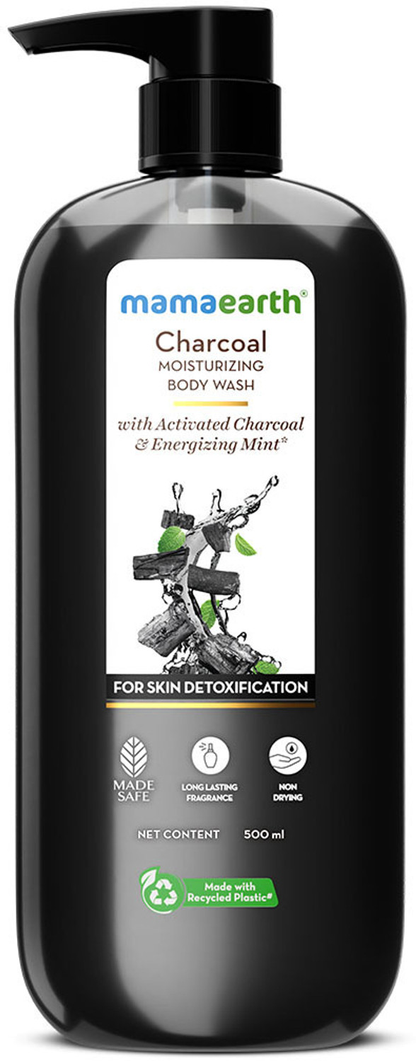 Image of Mamaearth Charcoal Moisturizing Body Wash with Activated Charcoal & Energizing Mint Scent