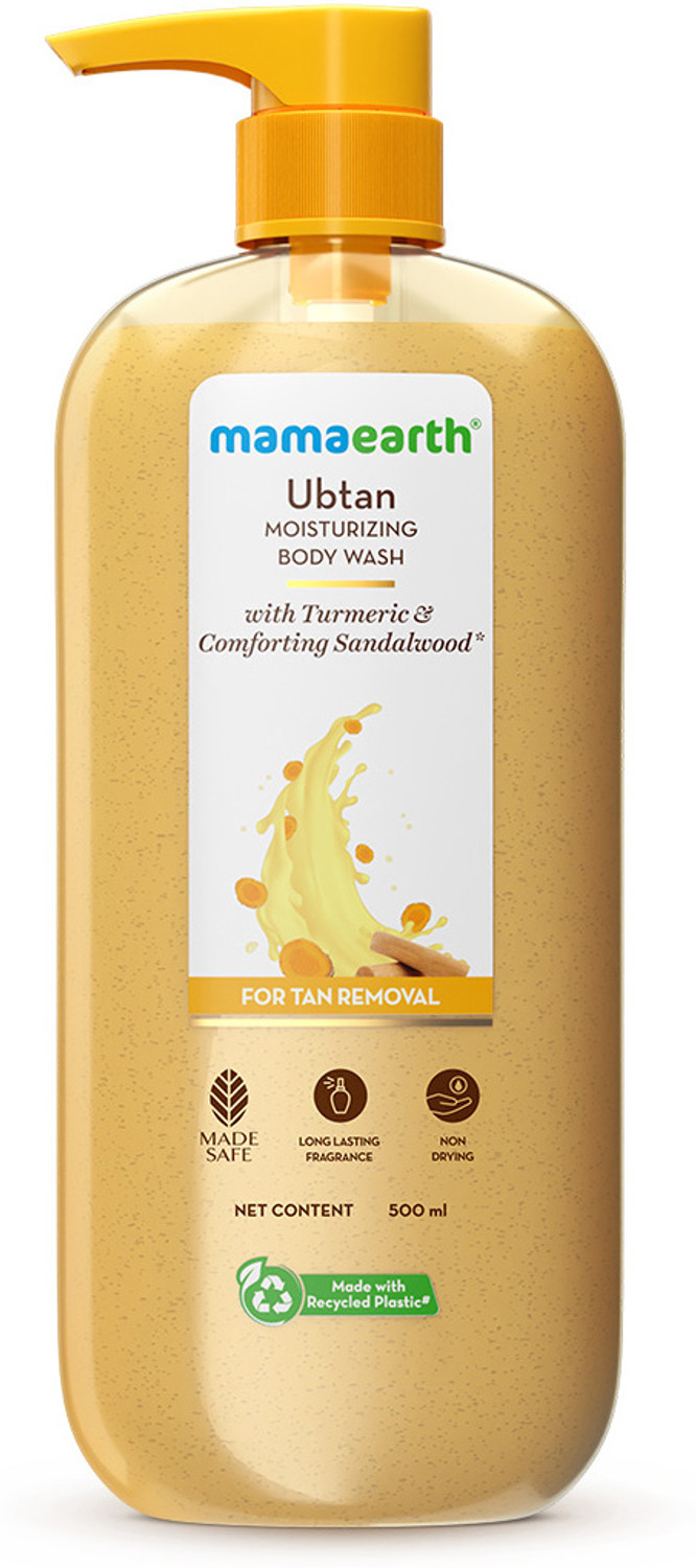 Image of Mamaearth Ubtan Moisturizing Body Wash with Turmeric & Saffron for Tan Removal