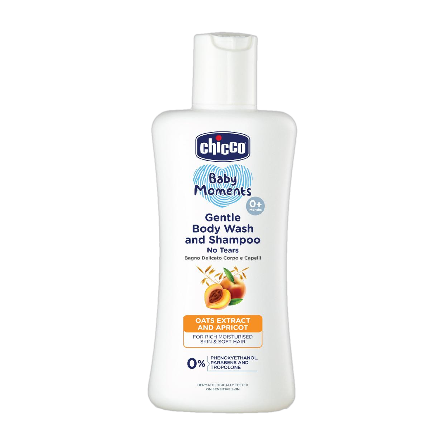 Chicco Baby Moments Gentle Body Wash And Shampoo, Paraben and Phenoxyethanol free, 0M+(