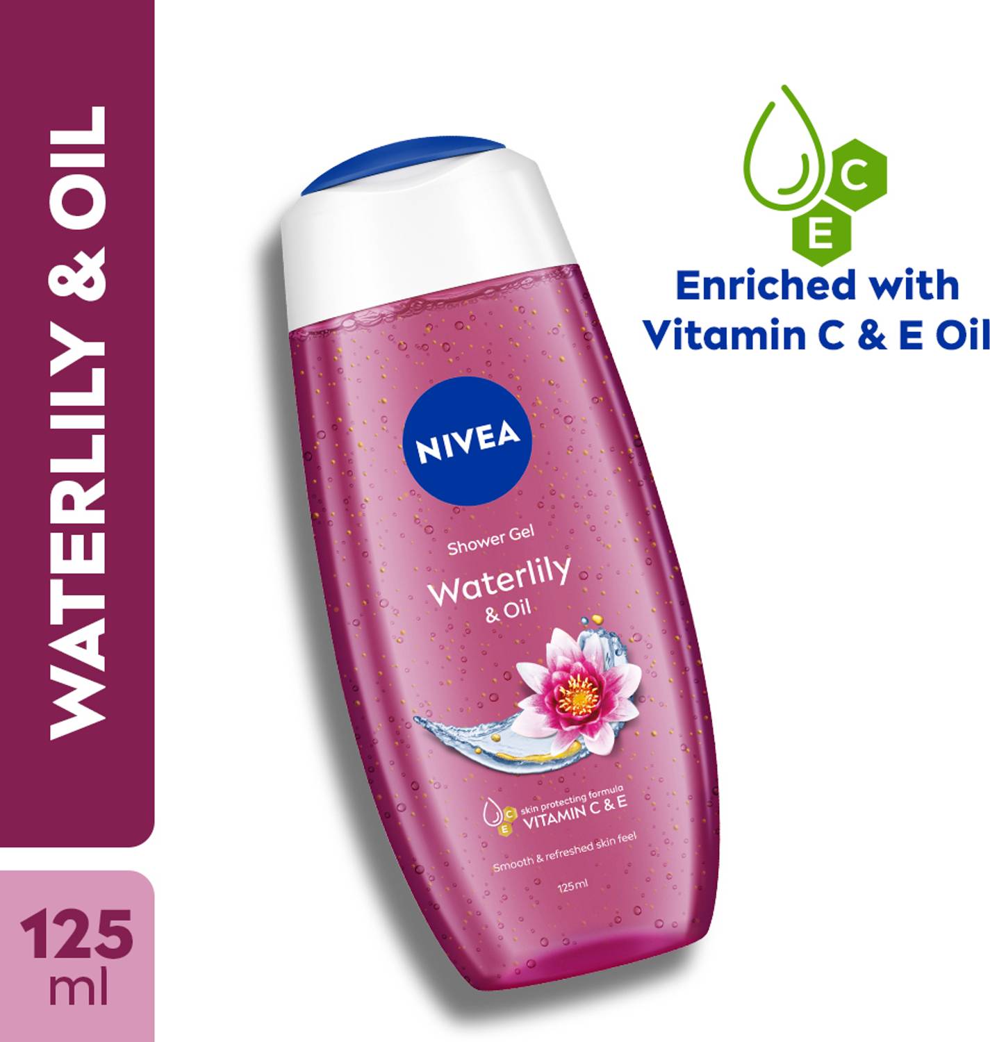 NIVEA Waterlily & Oil Shower Gel 125 ml - Image 1