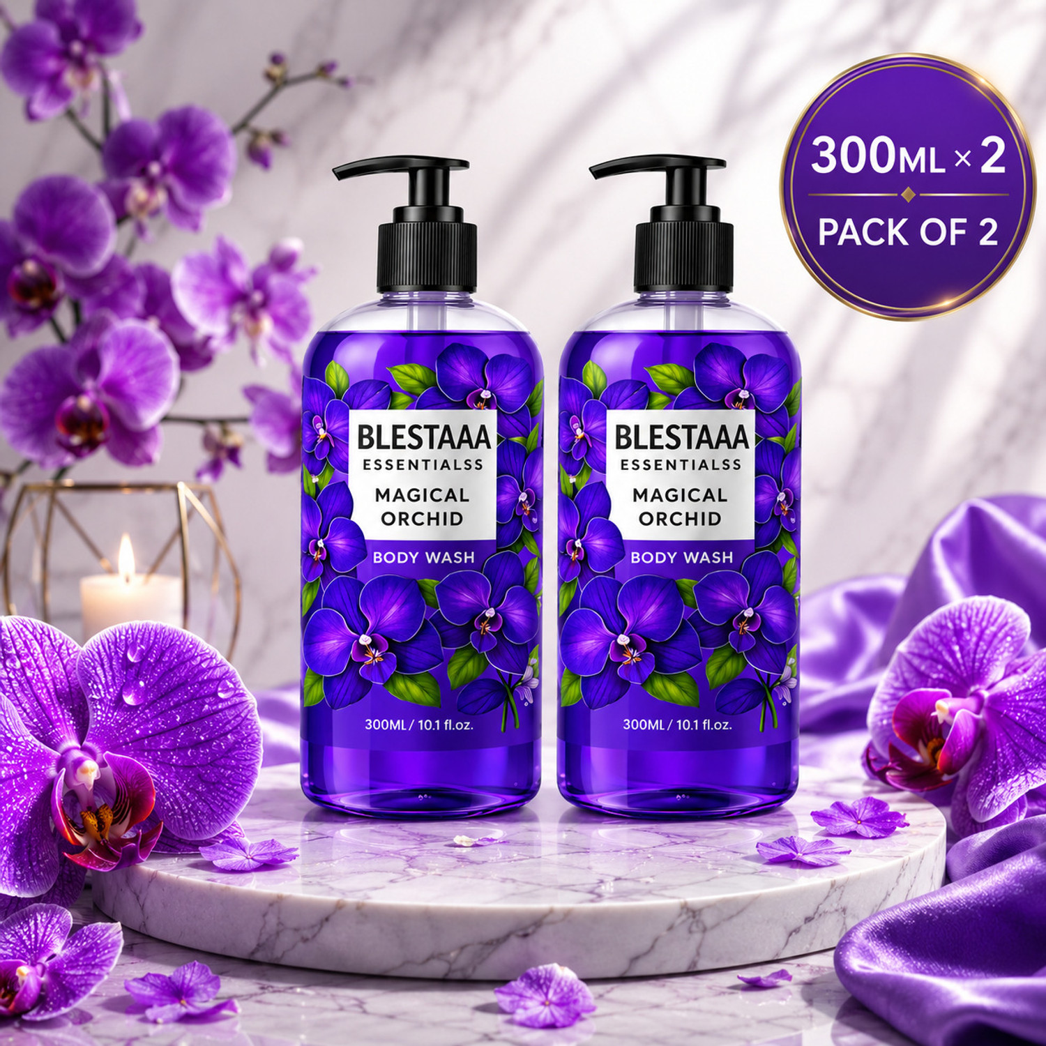 Image of blestaaa essentialss Orchid Body Wash with Long-Lasting Freshness & Deep Skin Nourishment