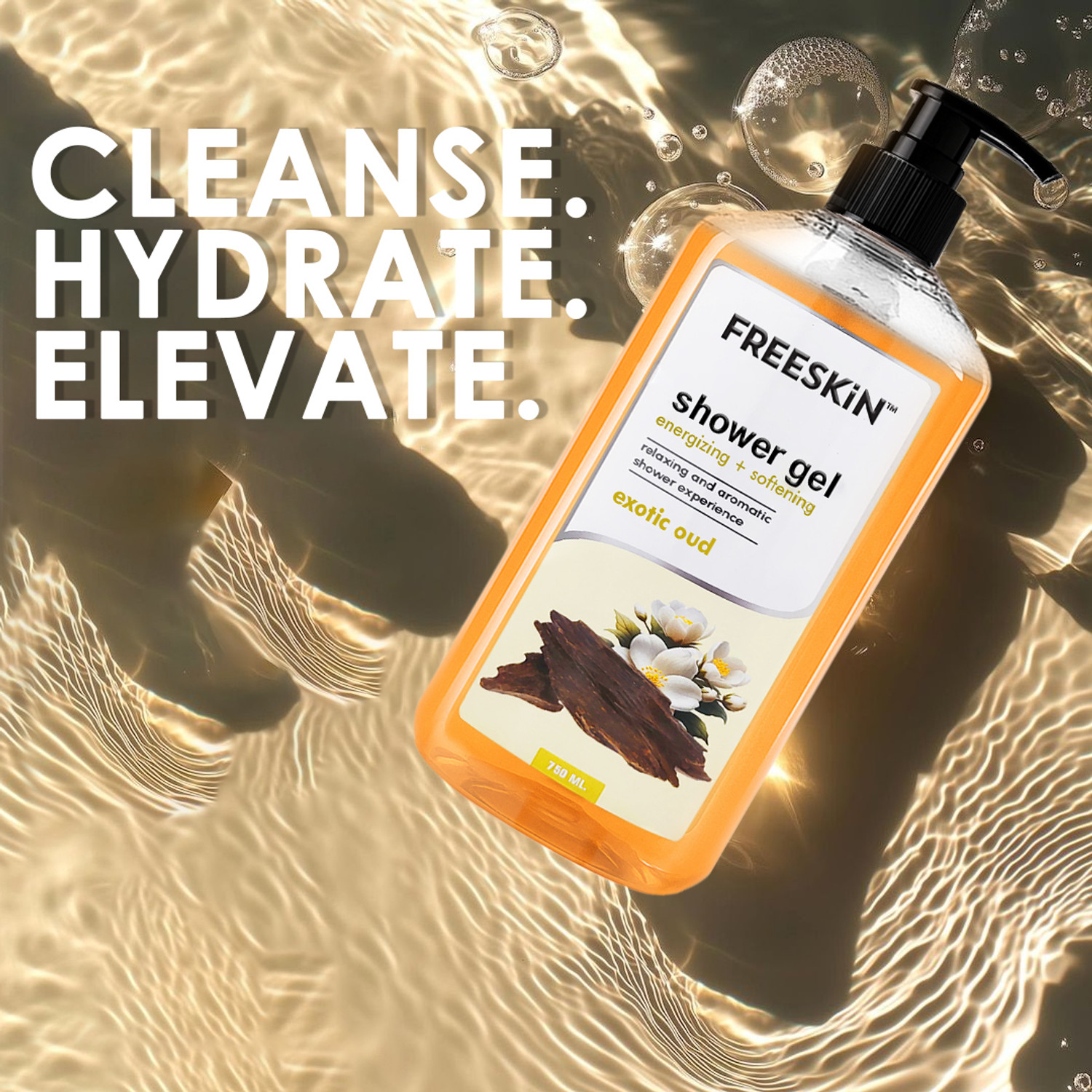 Image of Free Skin Exotic Oud Shower Gel | Luxurious Body Wash with Rich Oud Essence & Deep Cleanse