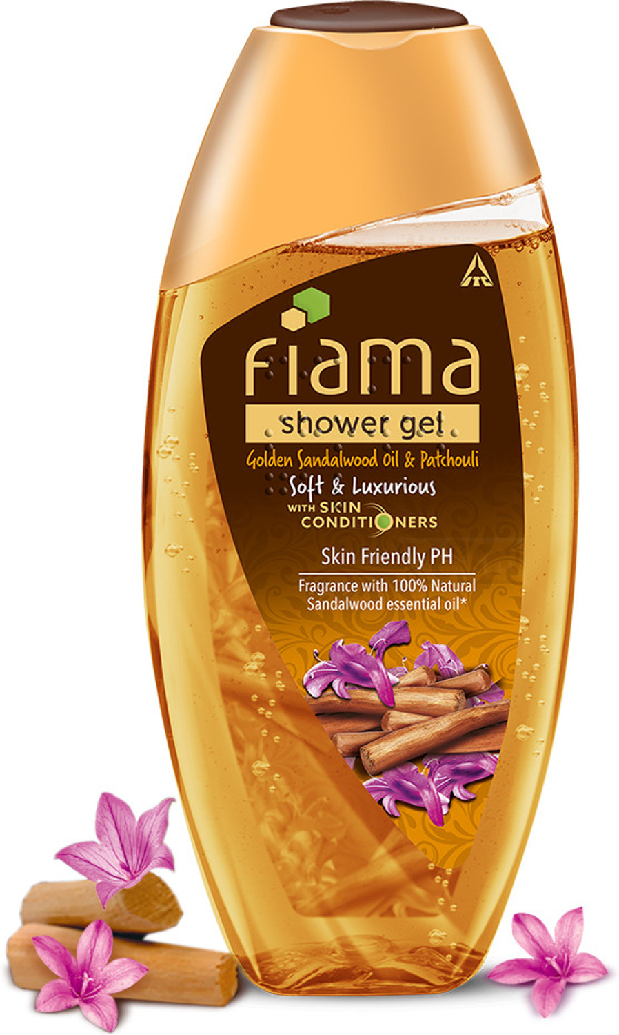 Image of FIAMA Shower gel Golden Sandalwood oil and Patchouli with skin conditioners