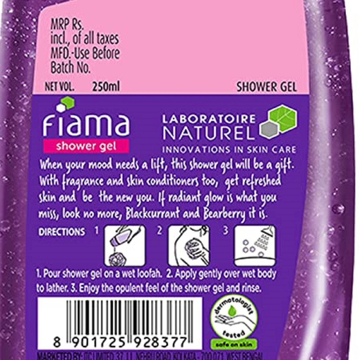 Image of FIAMA Blackcurrant & Bearberry Radiant Glow Shower Gel (Pack of 2)