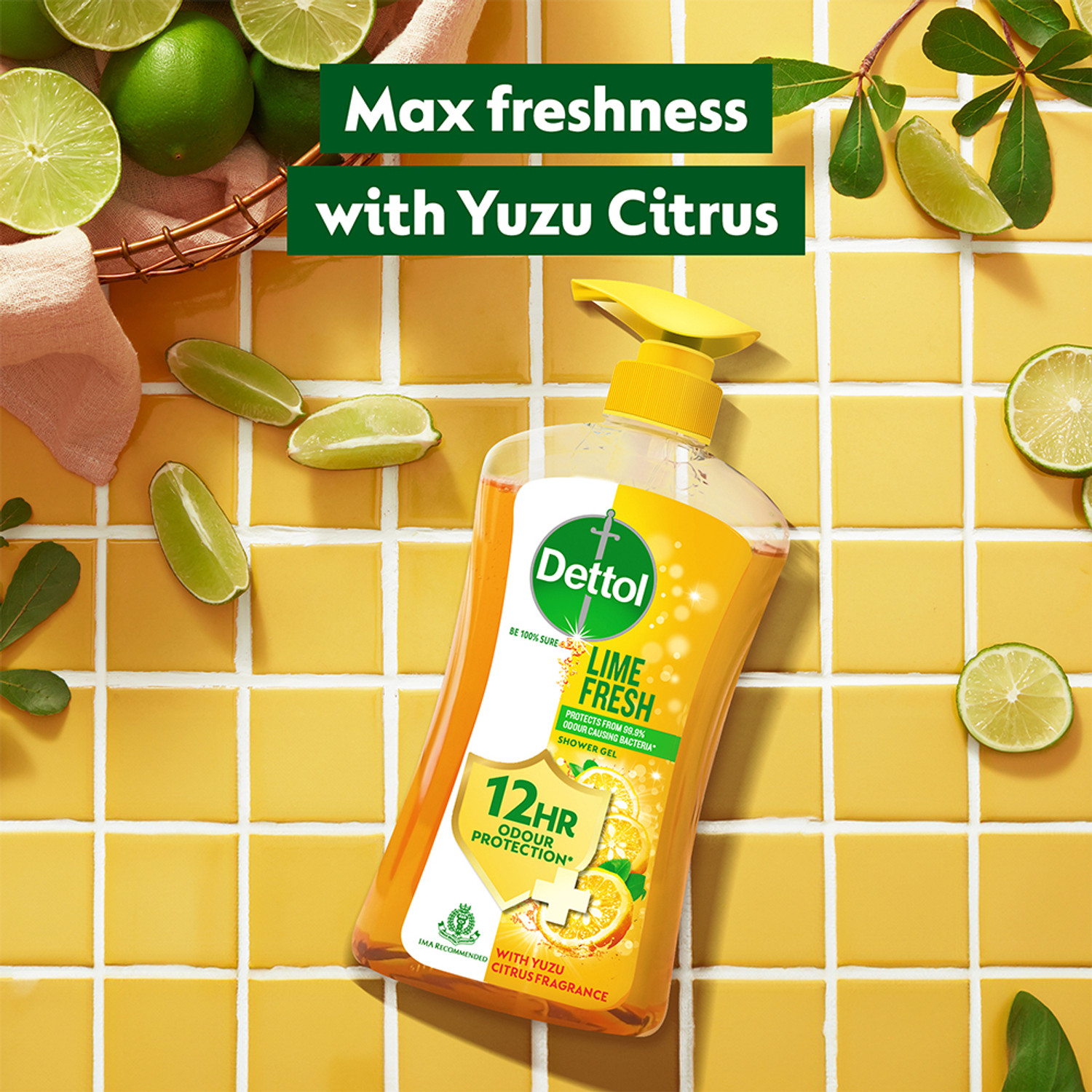 Image of Dettol Lime Fresh Body Wash Combo, Shower Gel for Men & Women, protects from bacteira