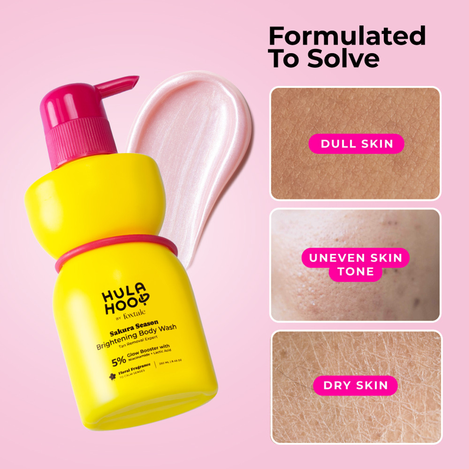 Image of Foxtale Brightening Body Wash With 5% Lactic Acid & Niacinamide For Glowing Skin