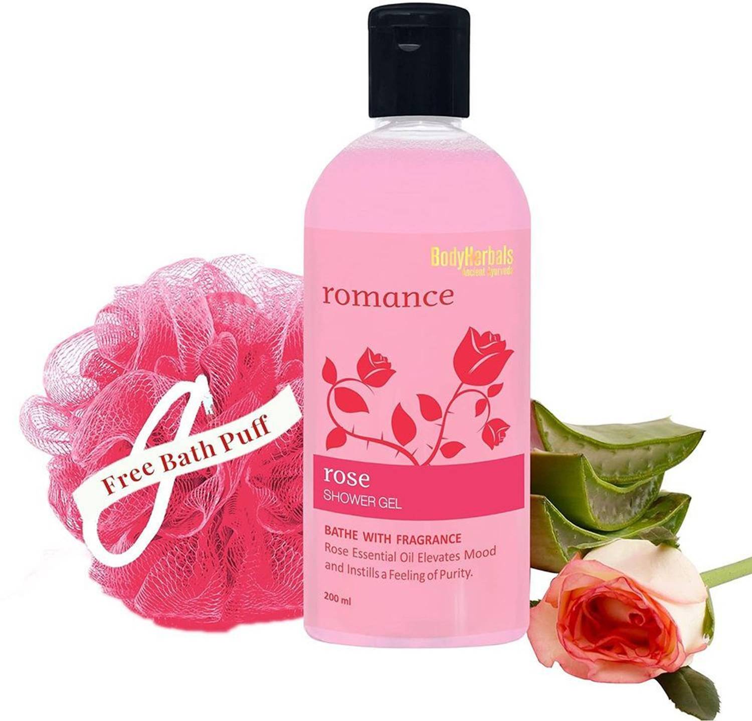 BodyHerbals Romance, Rose Shower Gel With Skin Conditioners (200ml)