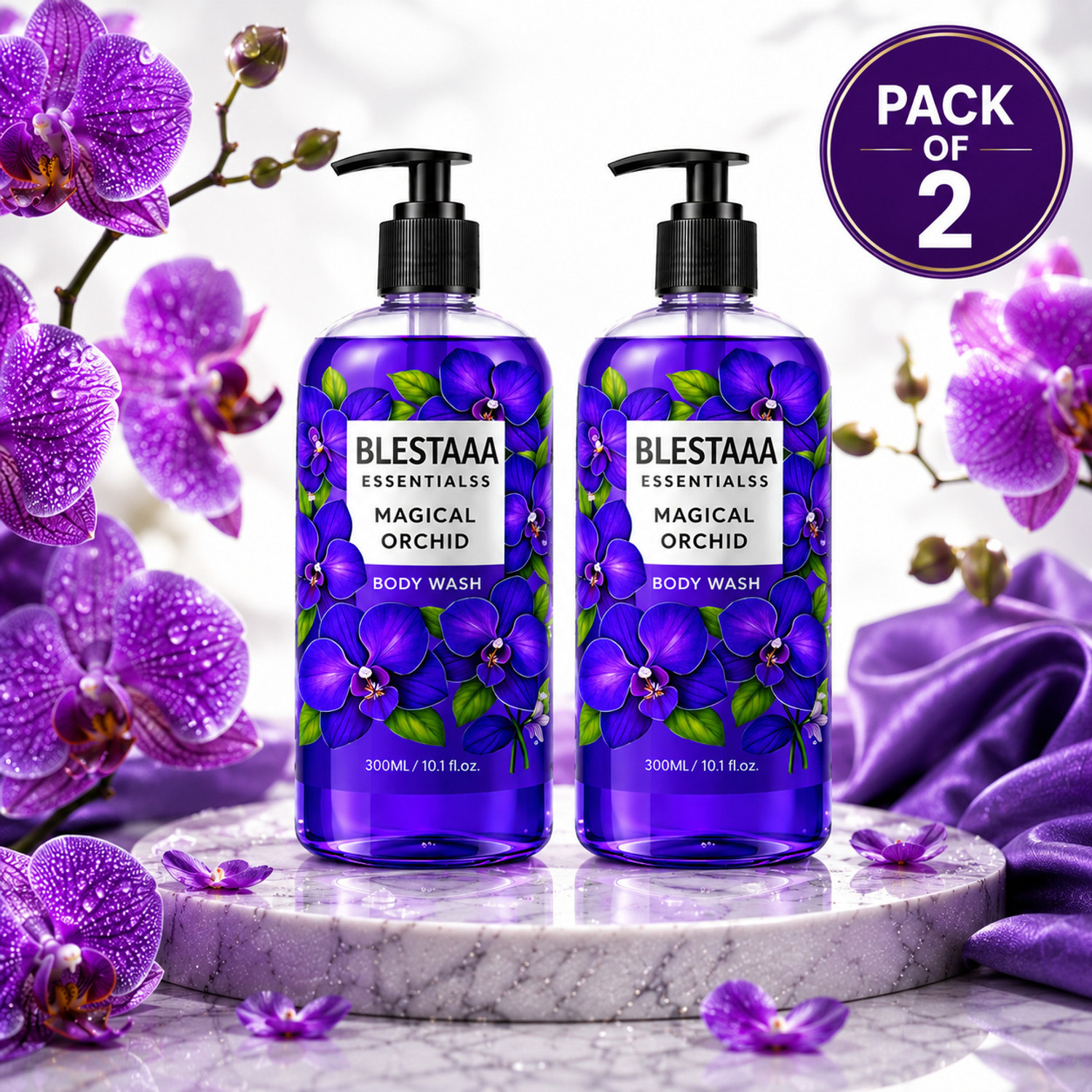 Image of blestaaa essentialss Magical Orchid Body Wash for Soft, Fresh & Beautifully Fragranced Skin.