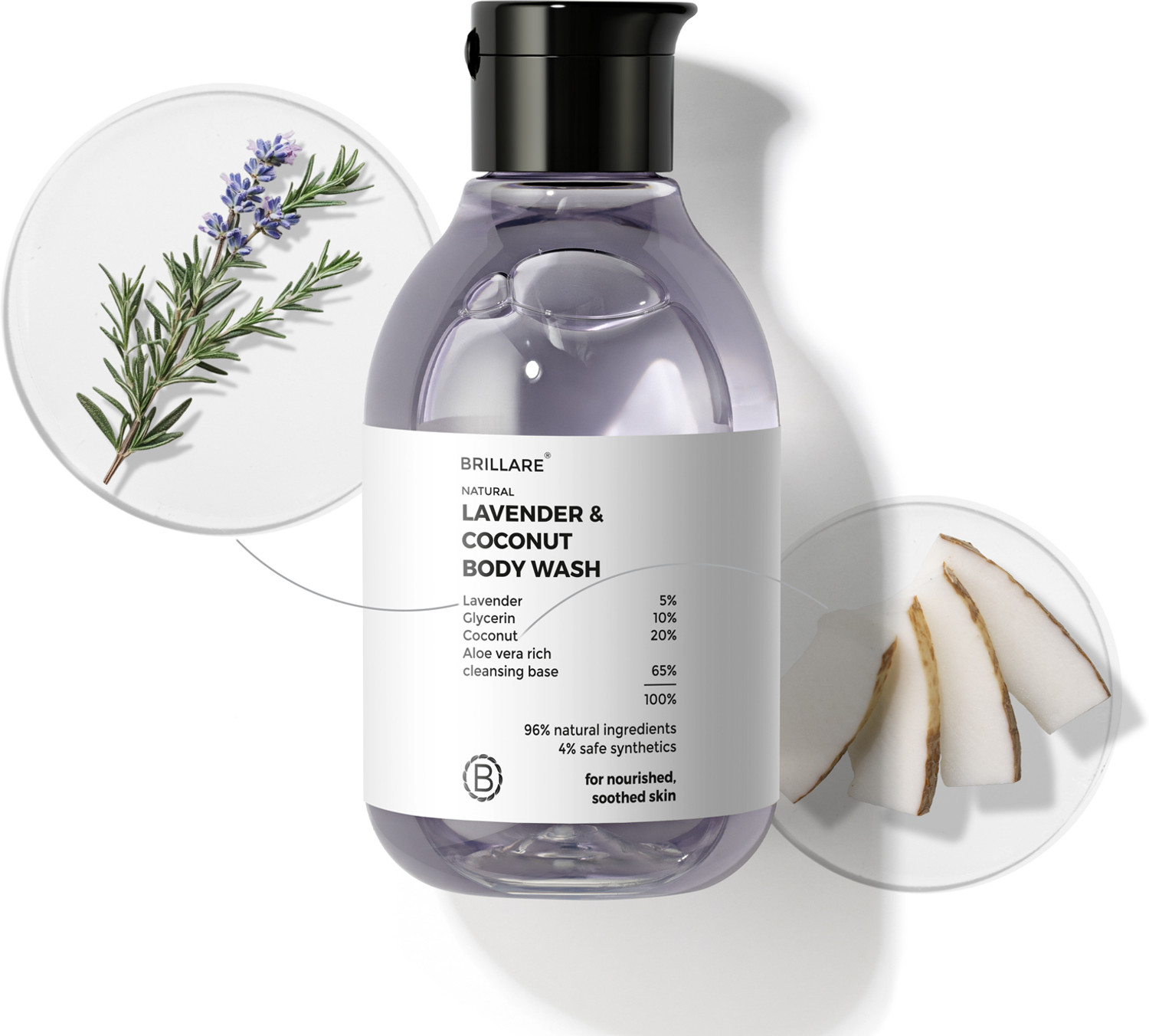 Image of BRILLARE Lavender & Coconut Body Wash - 200ml