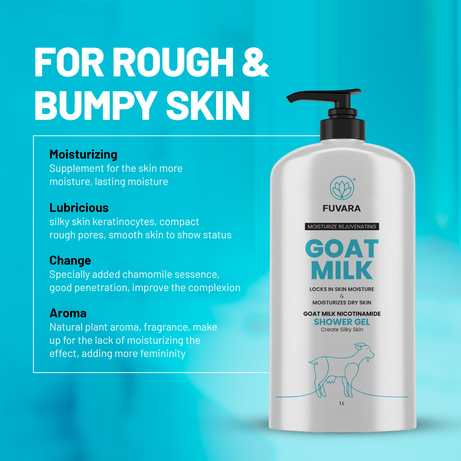 Image of FUVARA Milk Whitening Morning Tonic Brightening Body Wash 1li pack 1