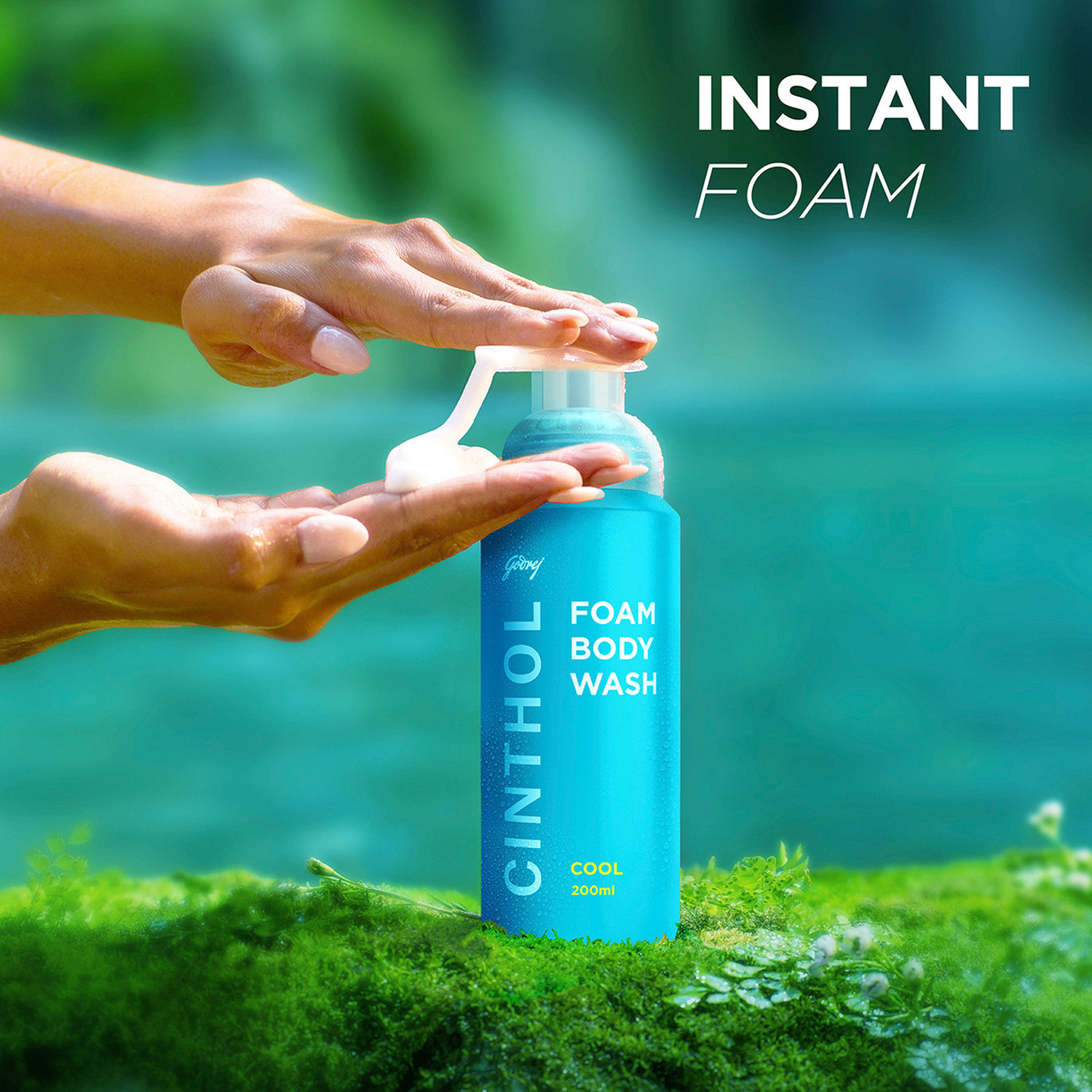 Image of CINTHOL Cool Foaming Body Wash, Glycerin Shower Gel