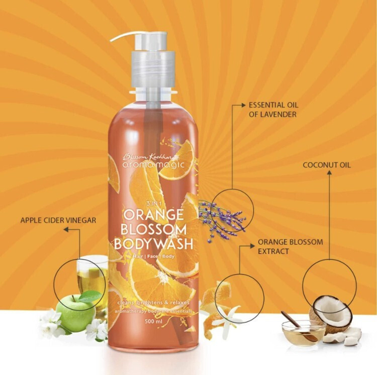 Image of Aroma Magic 3 IN ONE ORANGE BODY WASH (500ML)