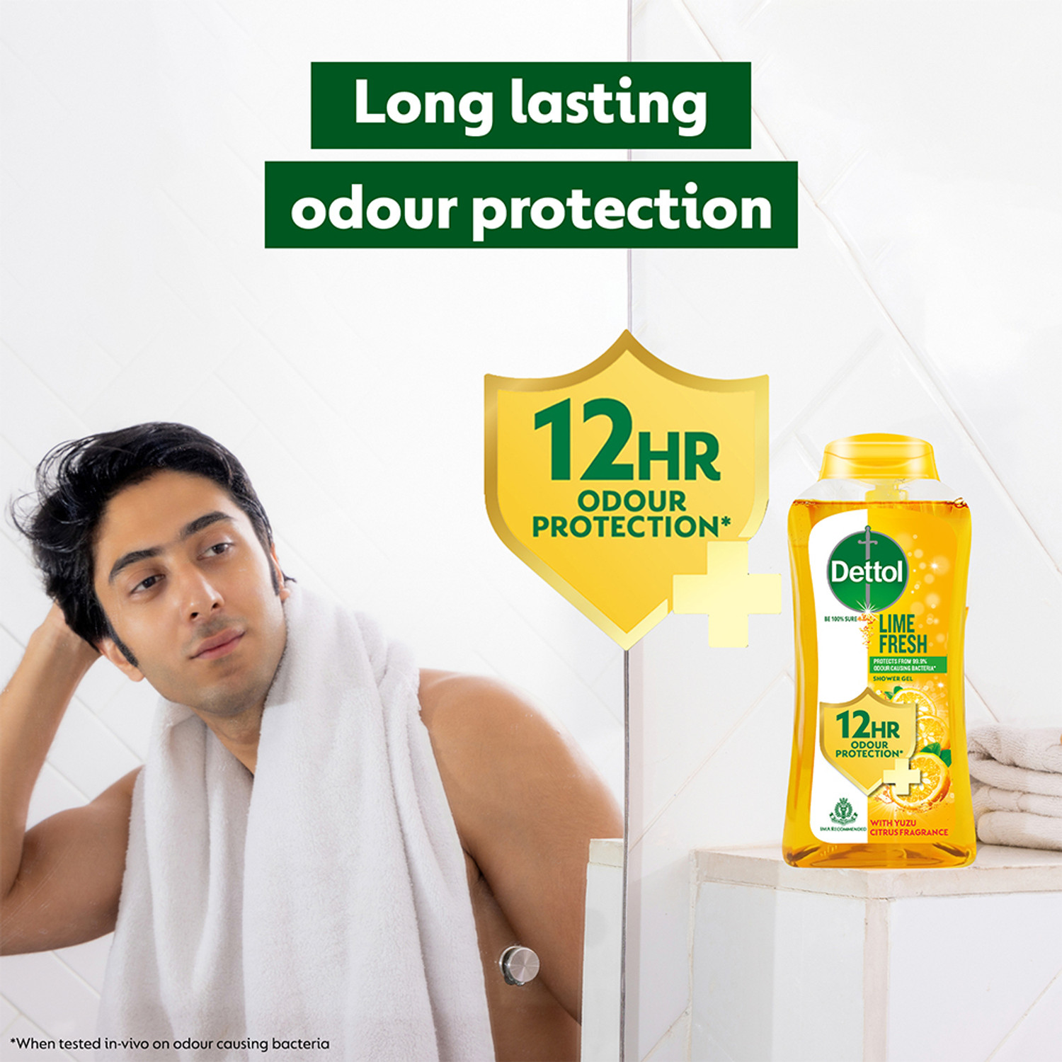 Washer Rinse Dettol Lime Fresh Body Wash and Shower Gel for Men & Women, protects ...